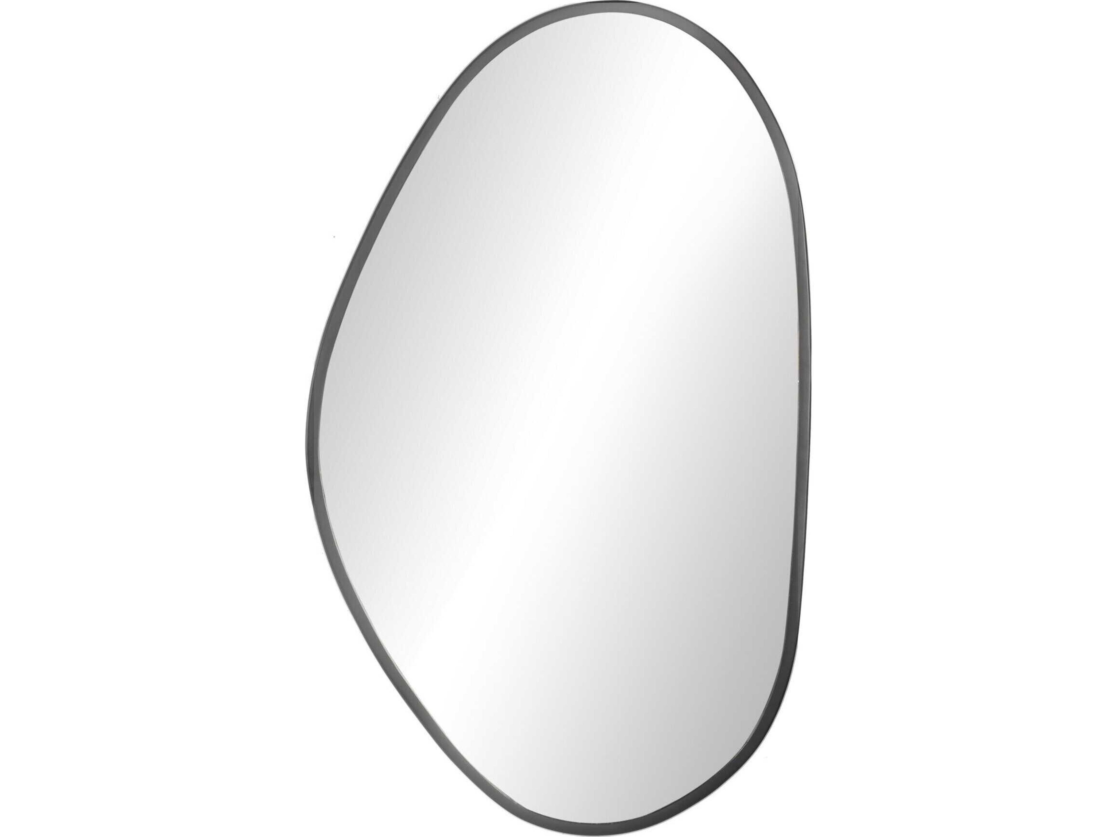 Brinley Mirror Asher Asymmetrical Matte Black