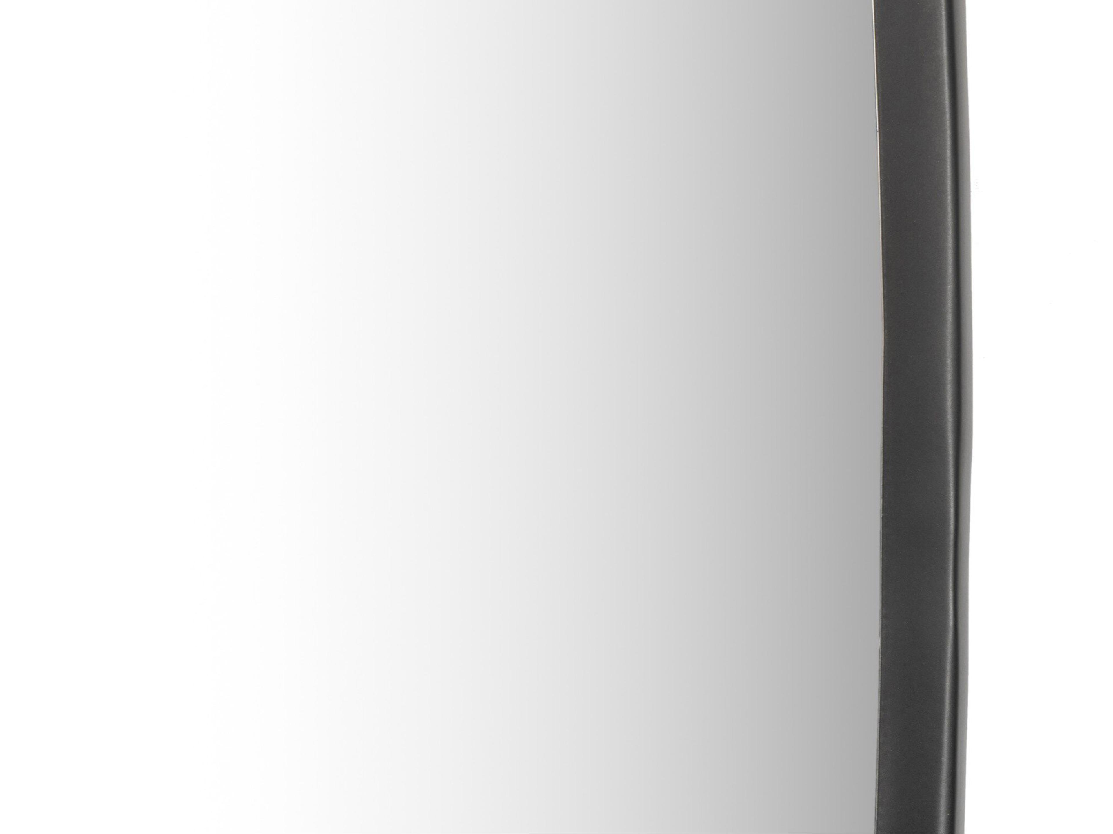Four Hands Asher Brinley Matte Black Oval Mirror