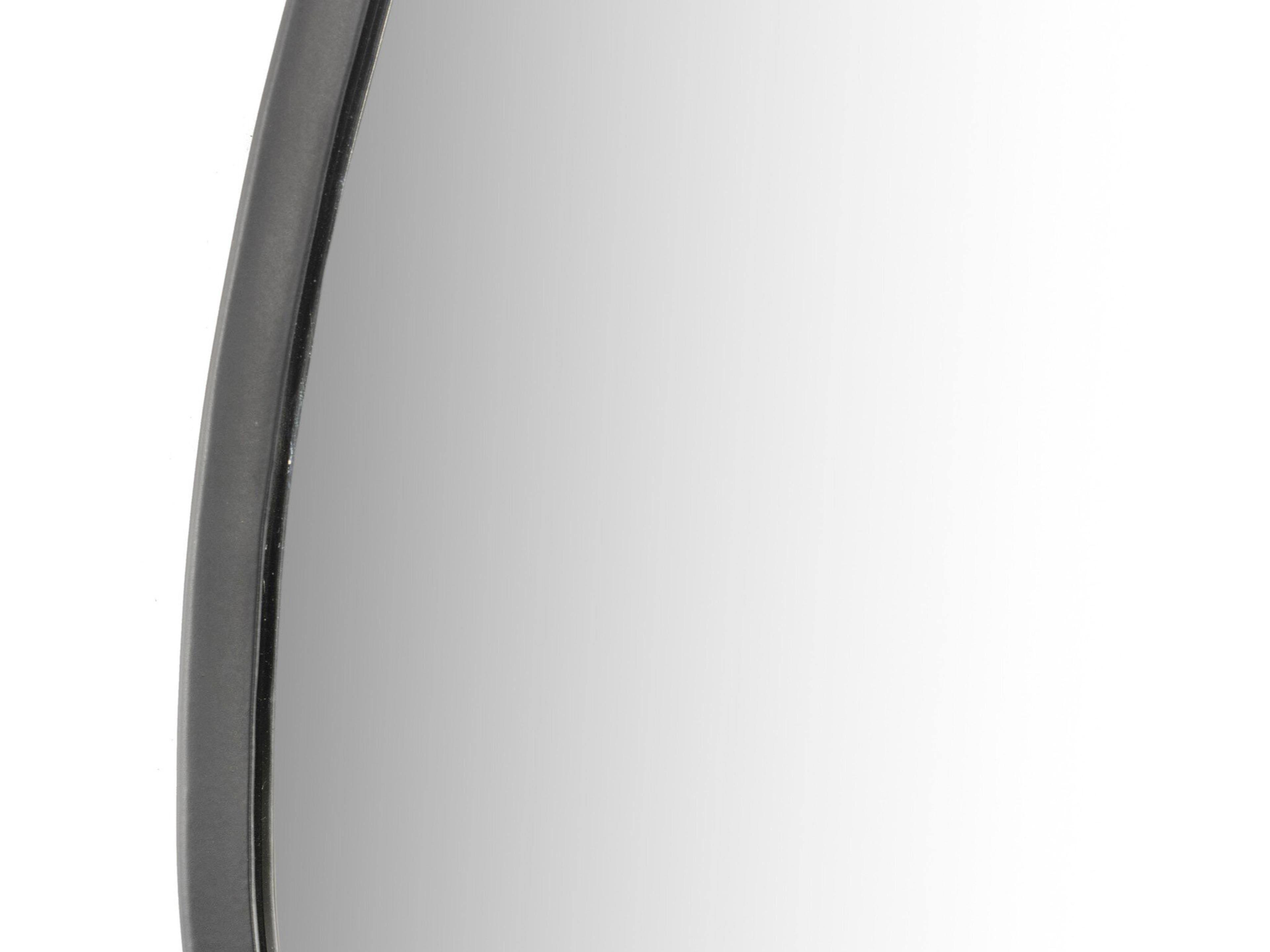 Four Hands Asher Brinley Matte Black Oval Mirror