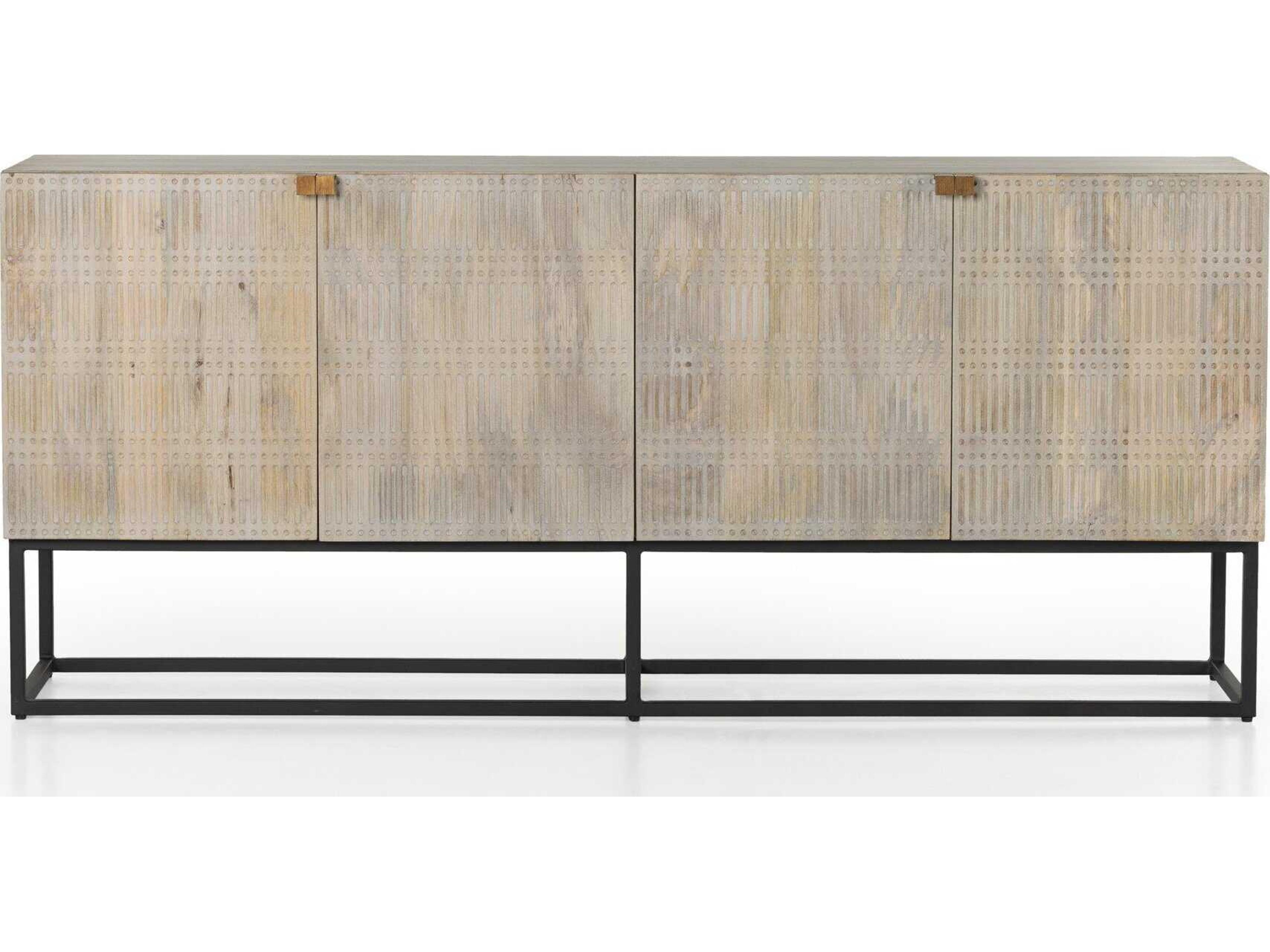 Four Hands Aiden Kelby Gunmetal Mango Wood Sideboard