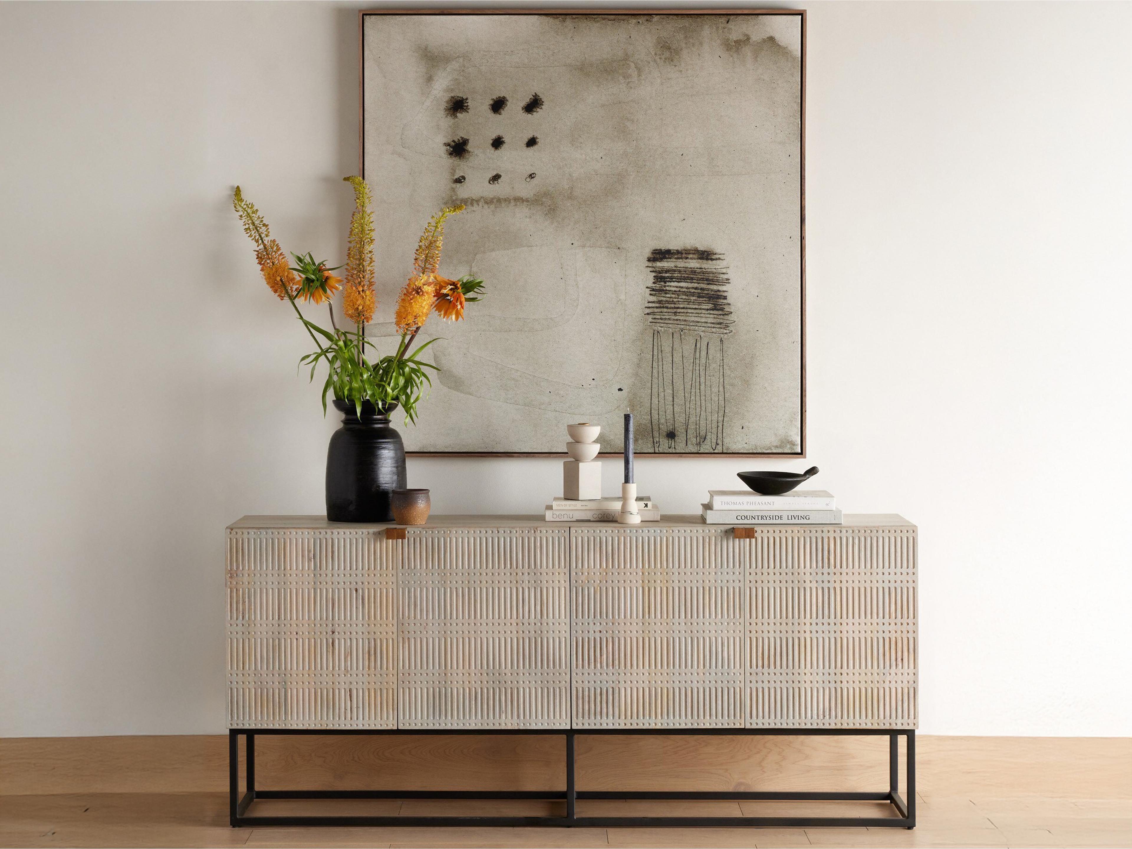 Luxecor Globetrotter Kelby Gunmetal Mango Wood Sideboard