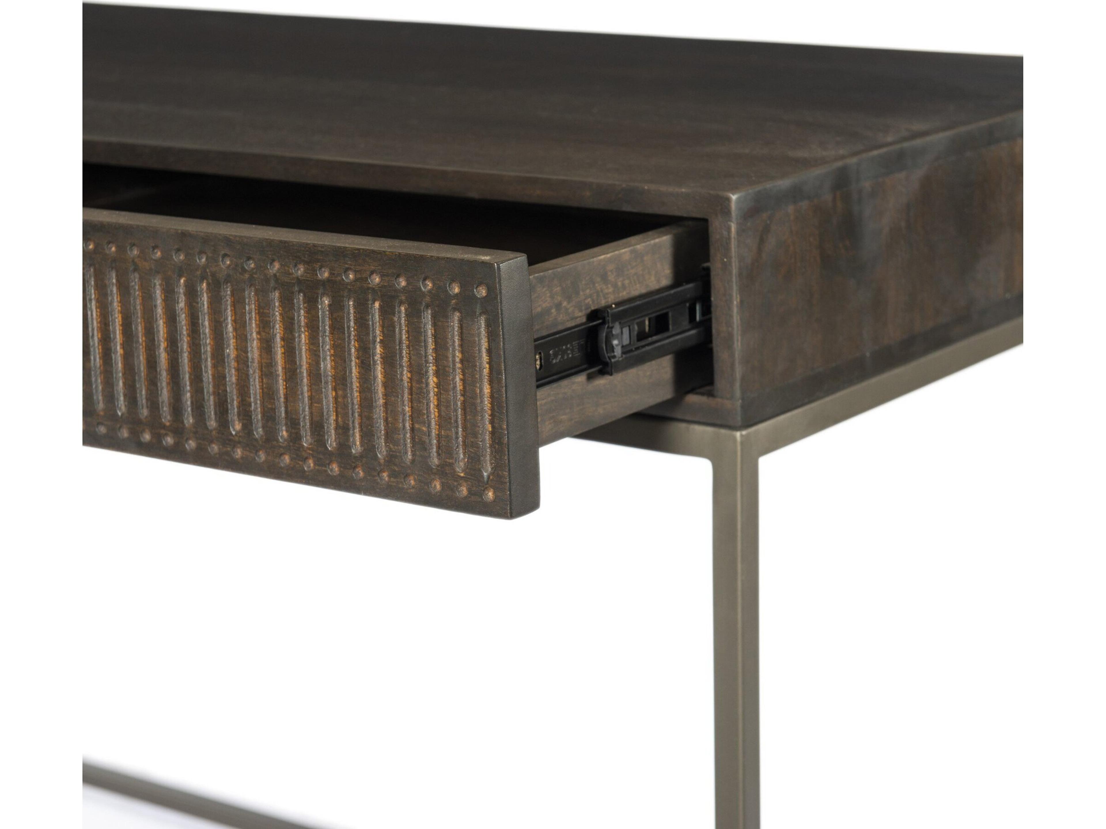 Four Hands Aiden Kelby Brown Mango Wood Writing Desk