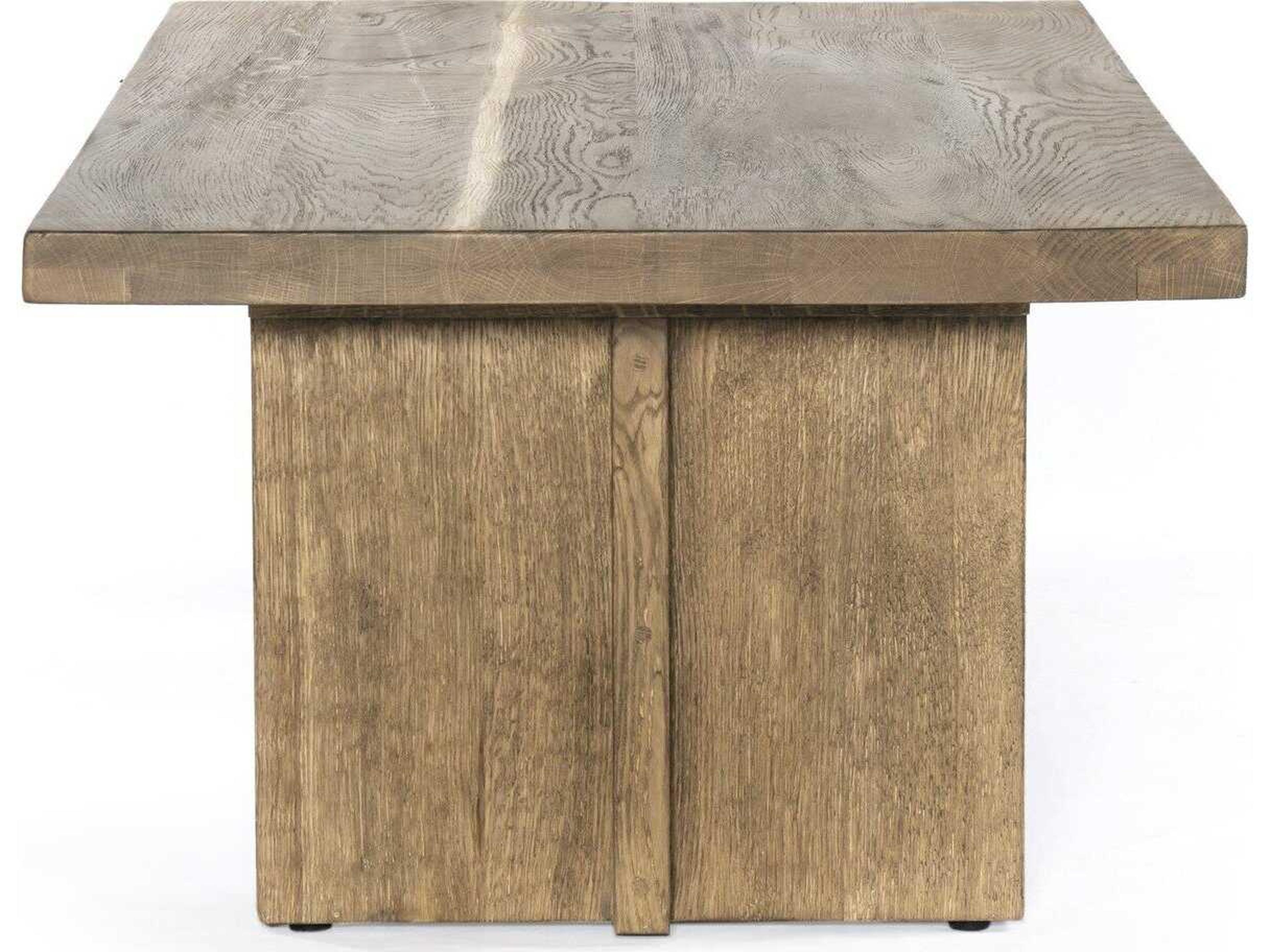 Four Hands Glenwood Erie Rectangular Wood Dark Smoked Oak Coffee Table