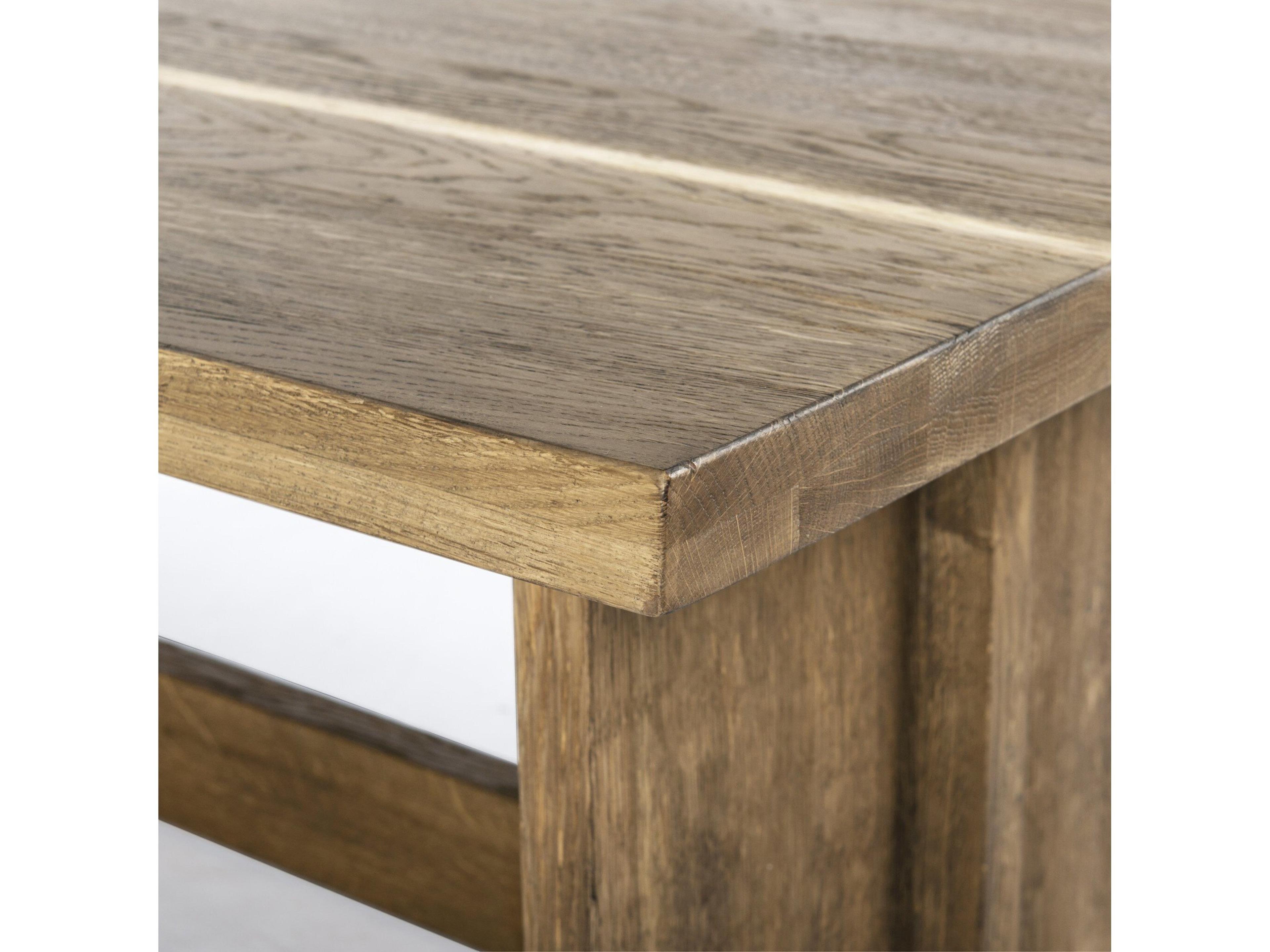 Four Hands Glenwood Erie Rectangular Wood Dark Smoked Oak Coffee Table