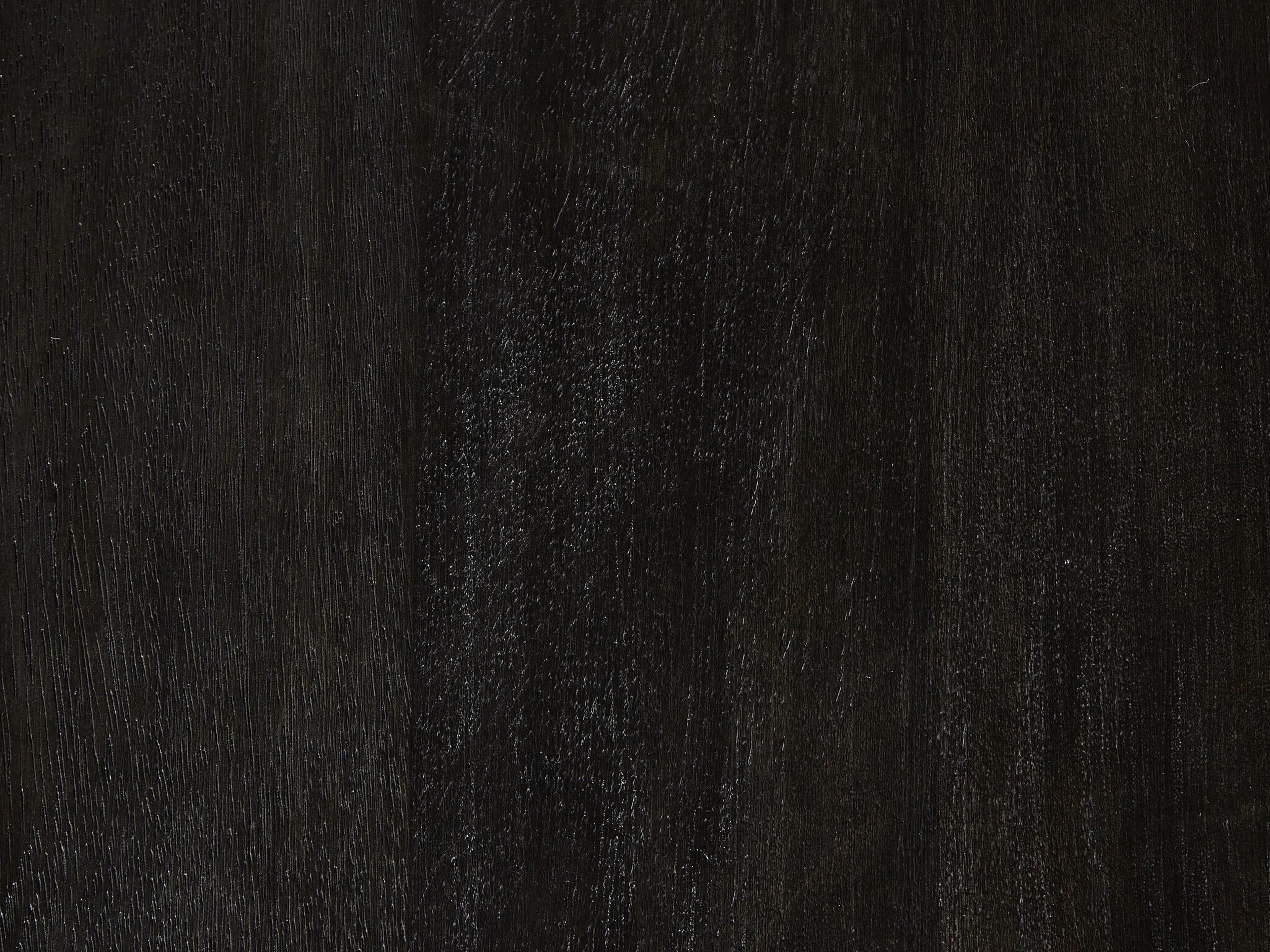 Four Hands Harmon Cobain Round Wood Flint Black Dining Table