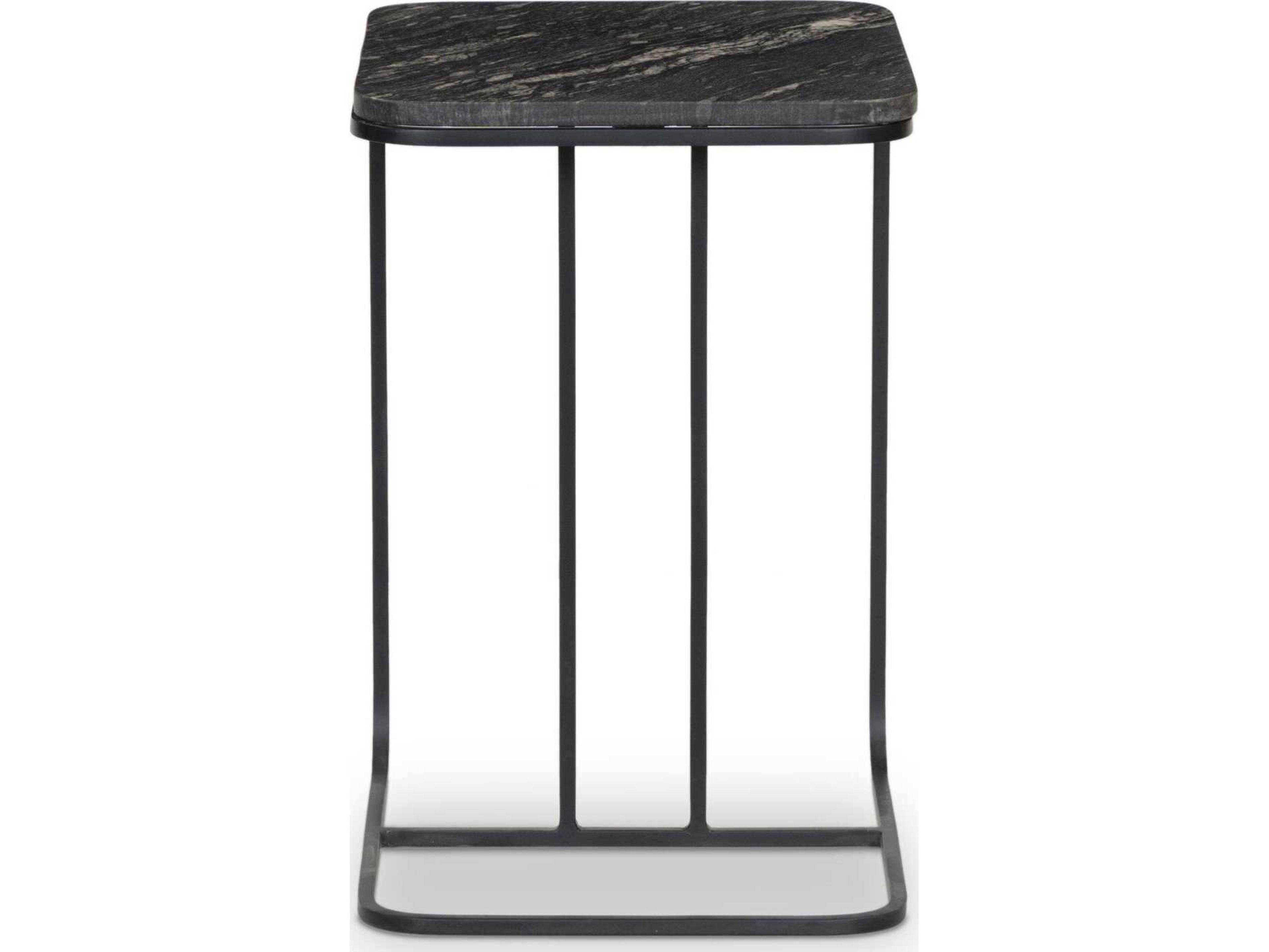 Four Hands Marlow Adalley Polished Black Marble Rectangular Marble C Table