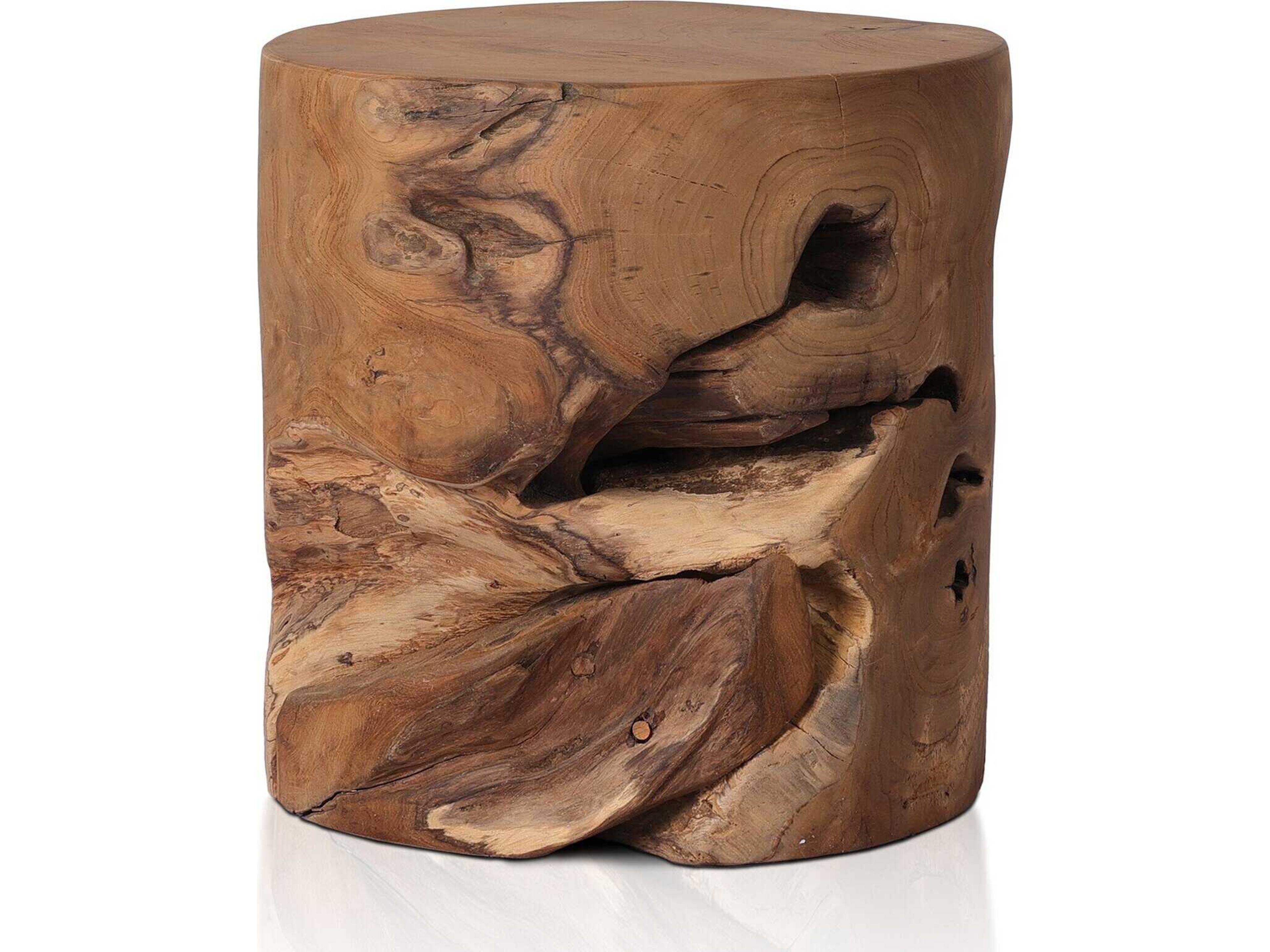 Duvall Teak Stool Aged Natural