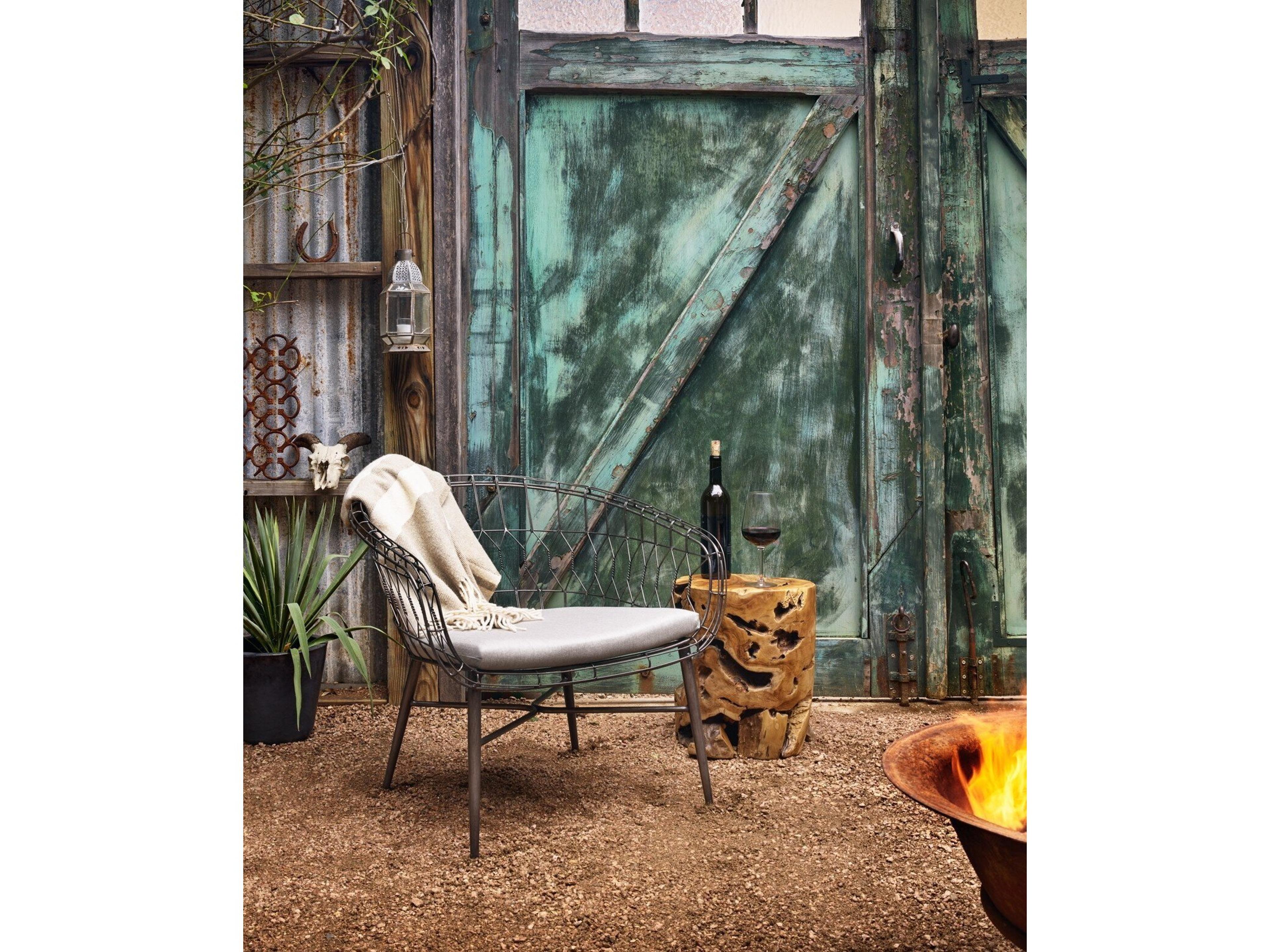 Four Hands Duvall Aged Natural Teak Accent Stool