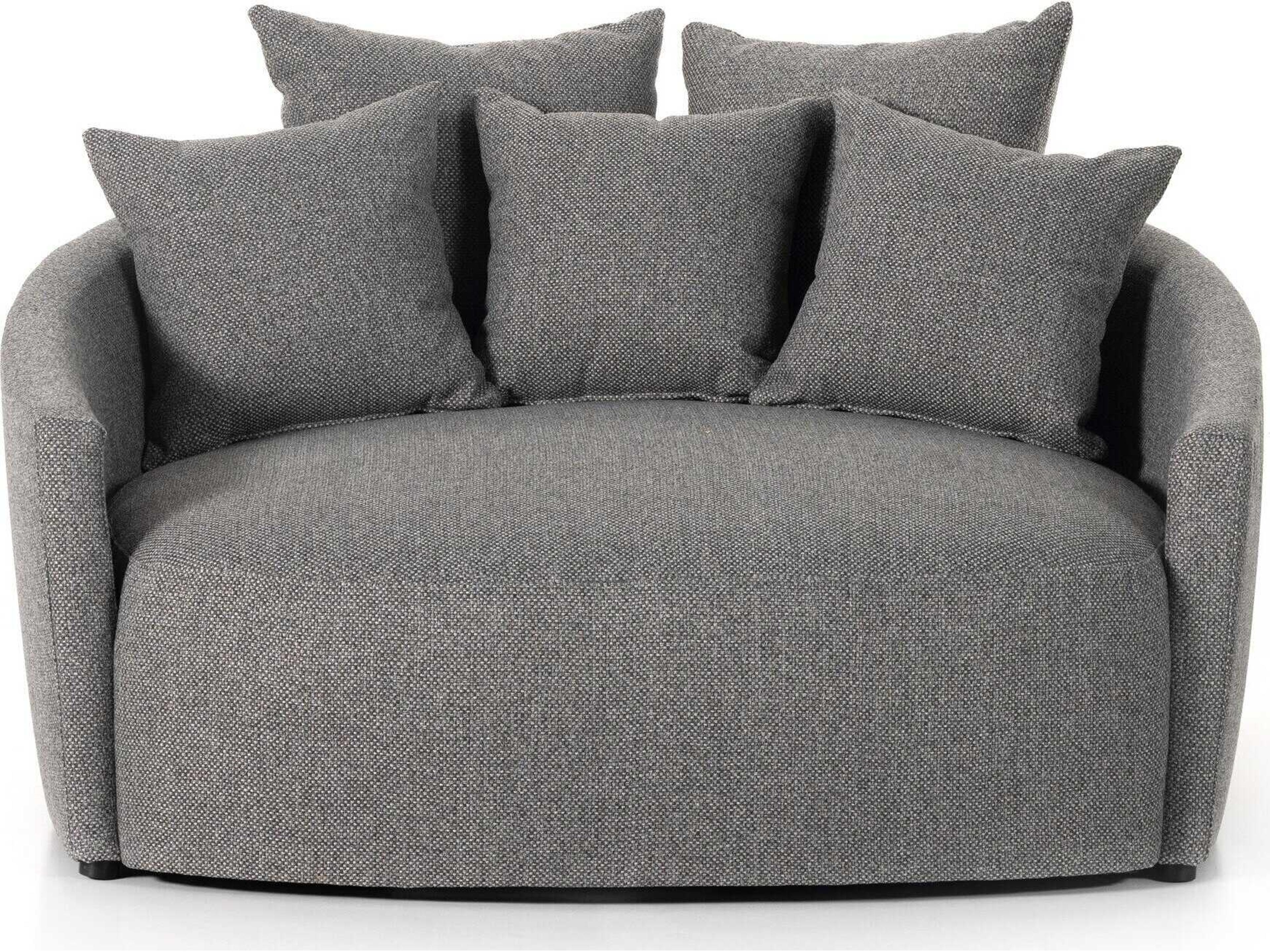 Four Hands Atelier Chloe Gray Fabric Chair and a Half