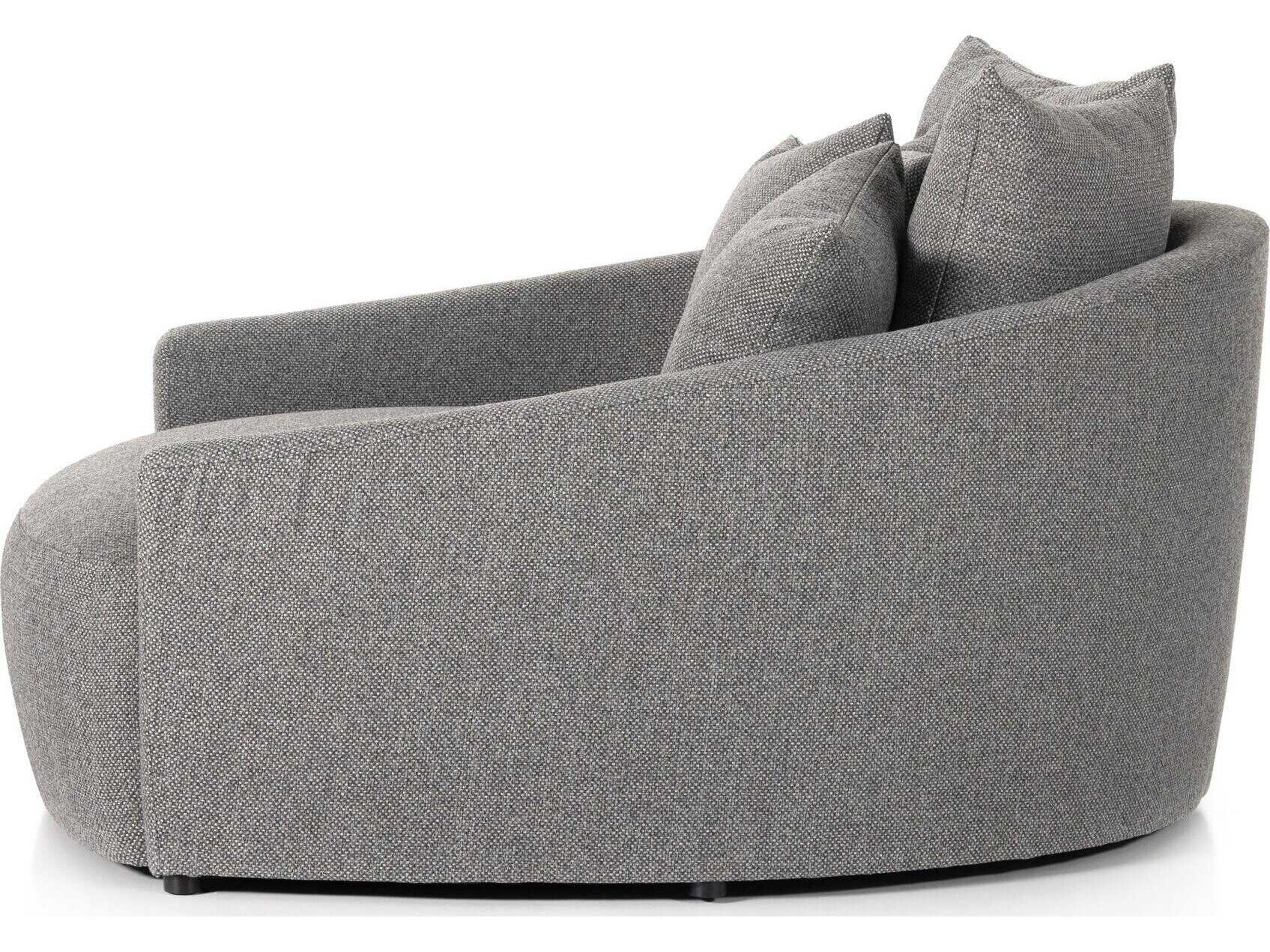 Four Hands Atelier Chloe Gray Fabric Chair and a Half