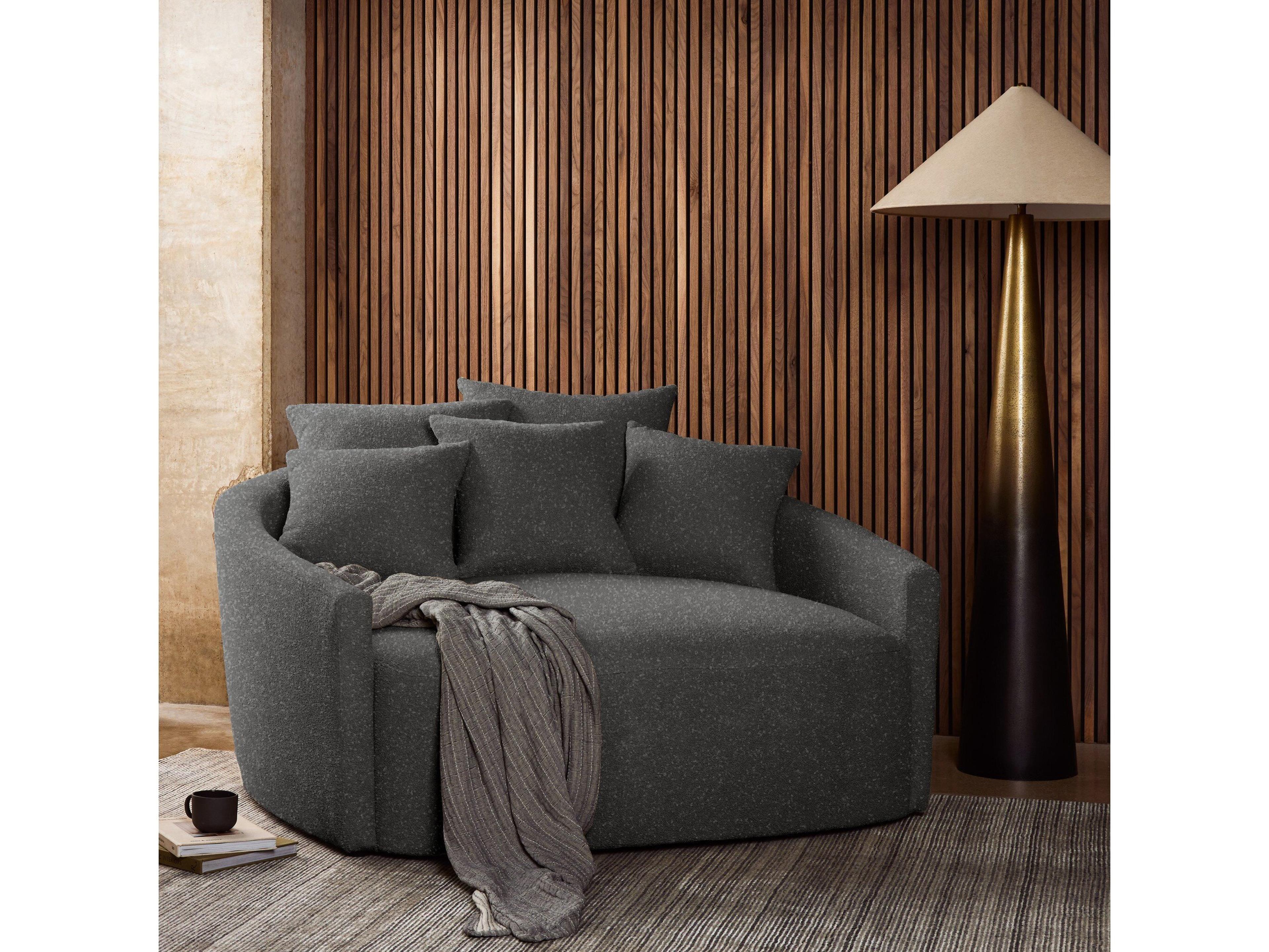 Four Hands Atelier Chloe Gray Fabric Chair and a Half