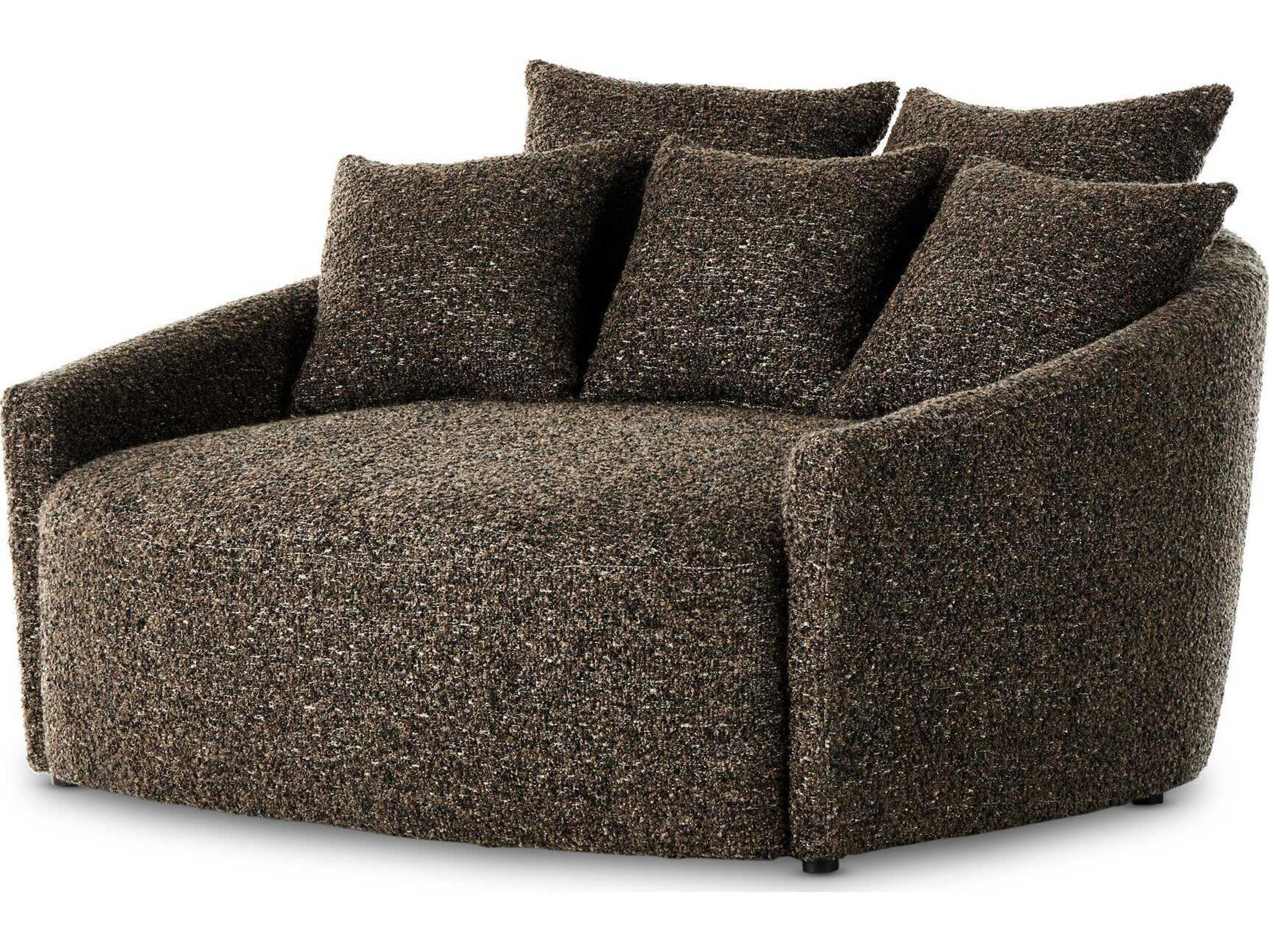 Atelier Chloe Brown Fabric Chair and a Half