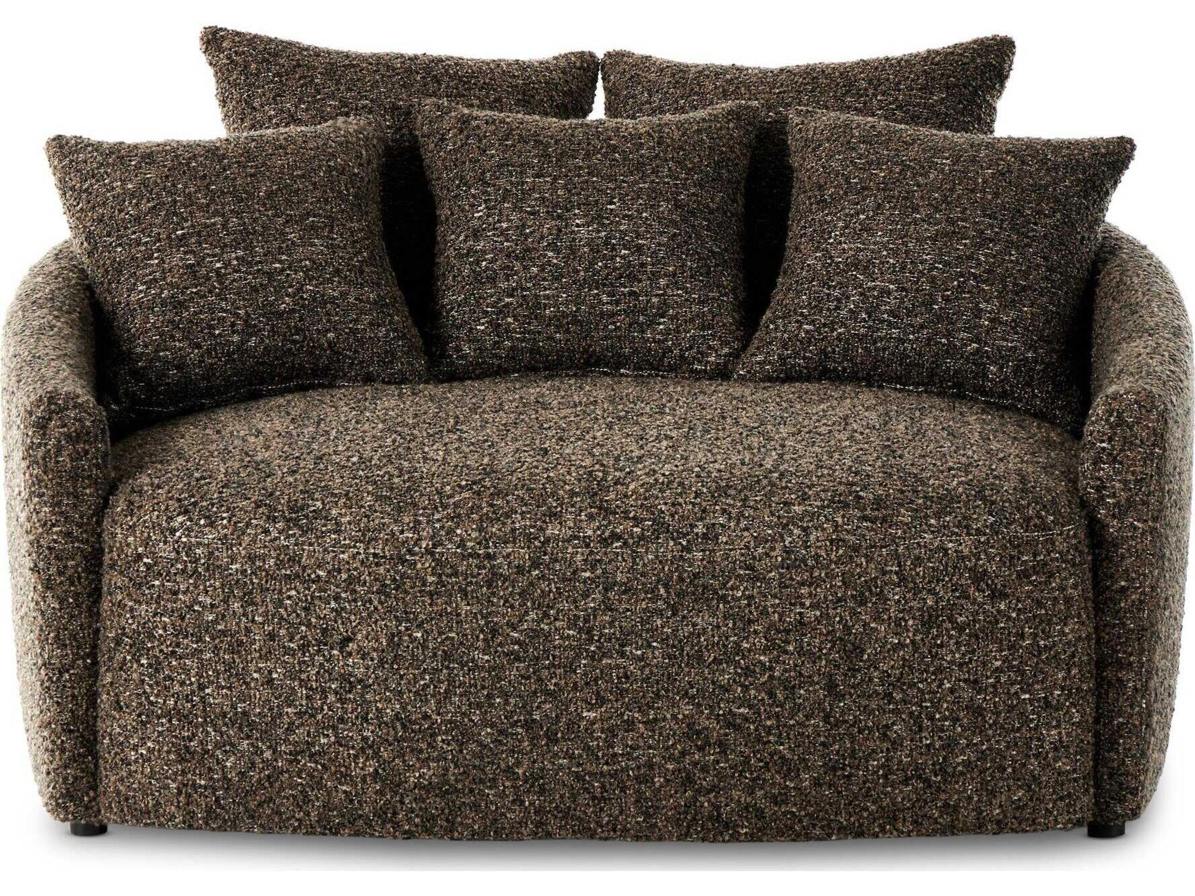 Four Hands Atelier Chloe Brown Fabric Chair and a Half