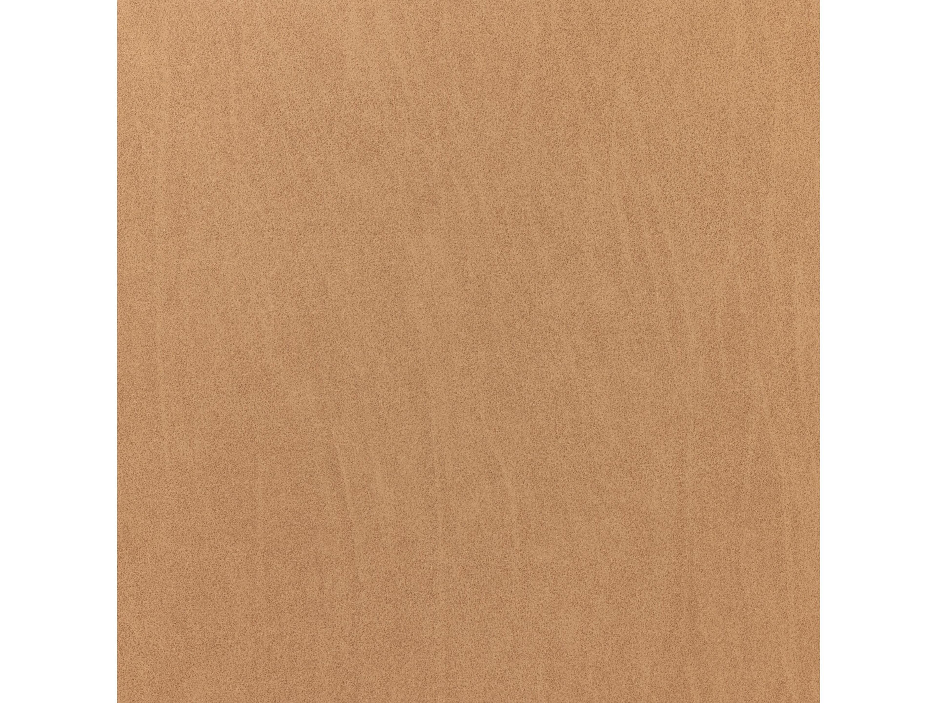 Four Hands Centrale Dom Dark Aubrun Walnut Nantucket Taupe Brown Leather Sofa