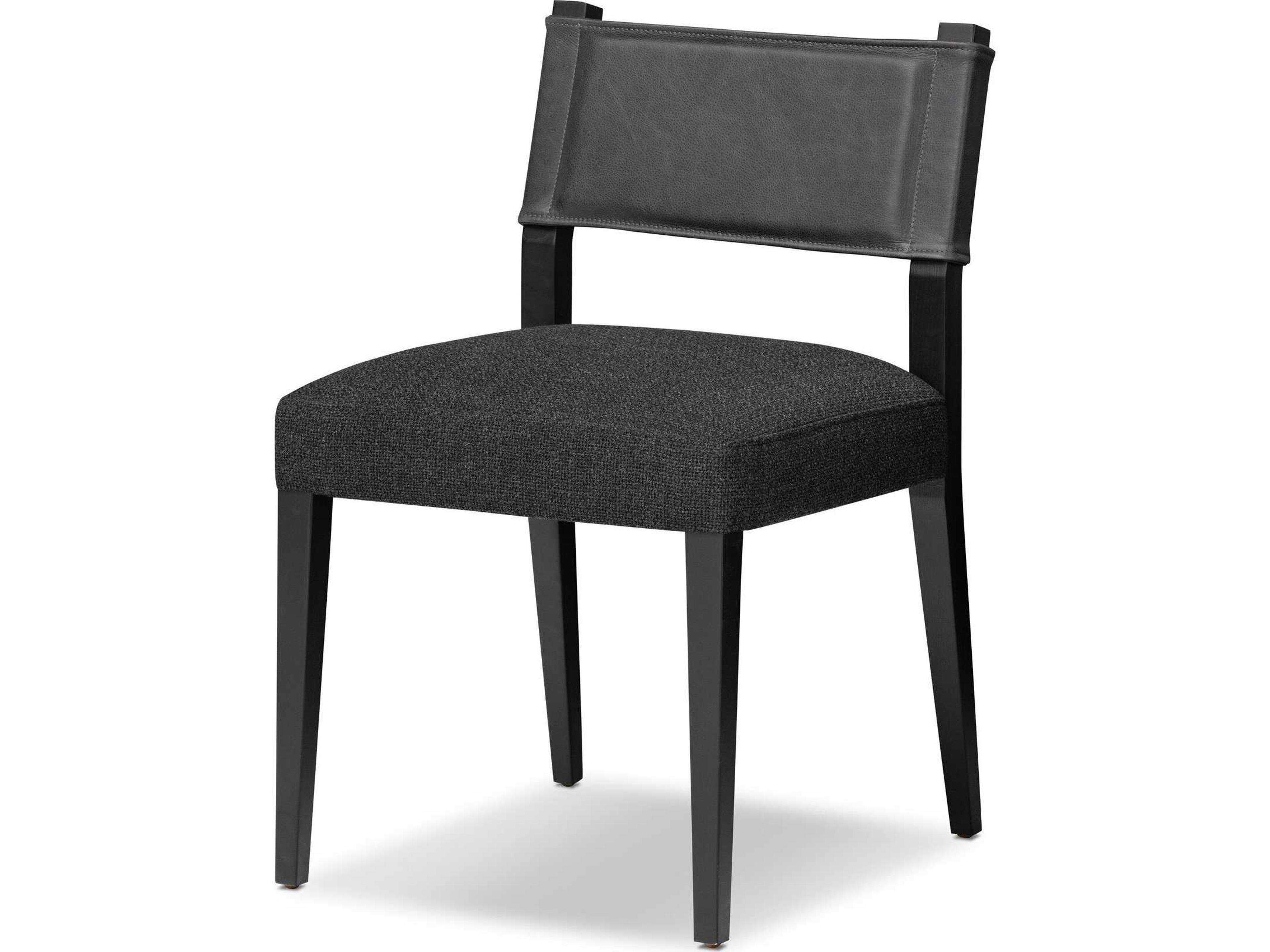 Berman Ferris Gibson Black Upholstered Ash Wood Dining Chair