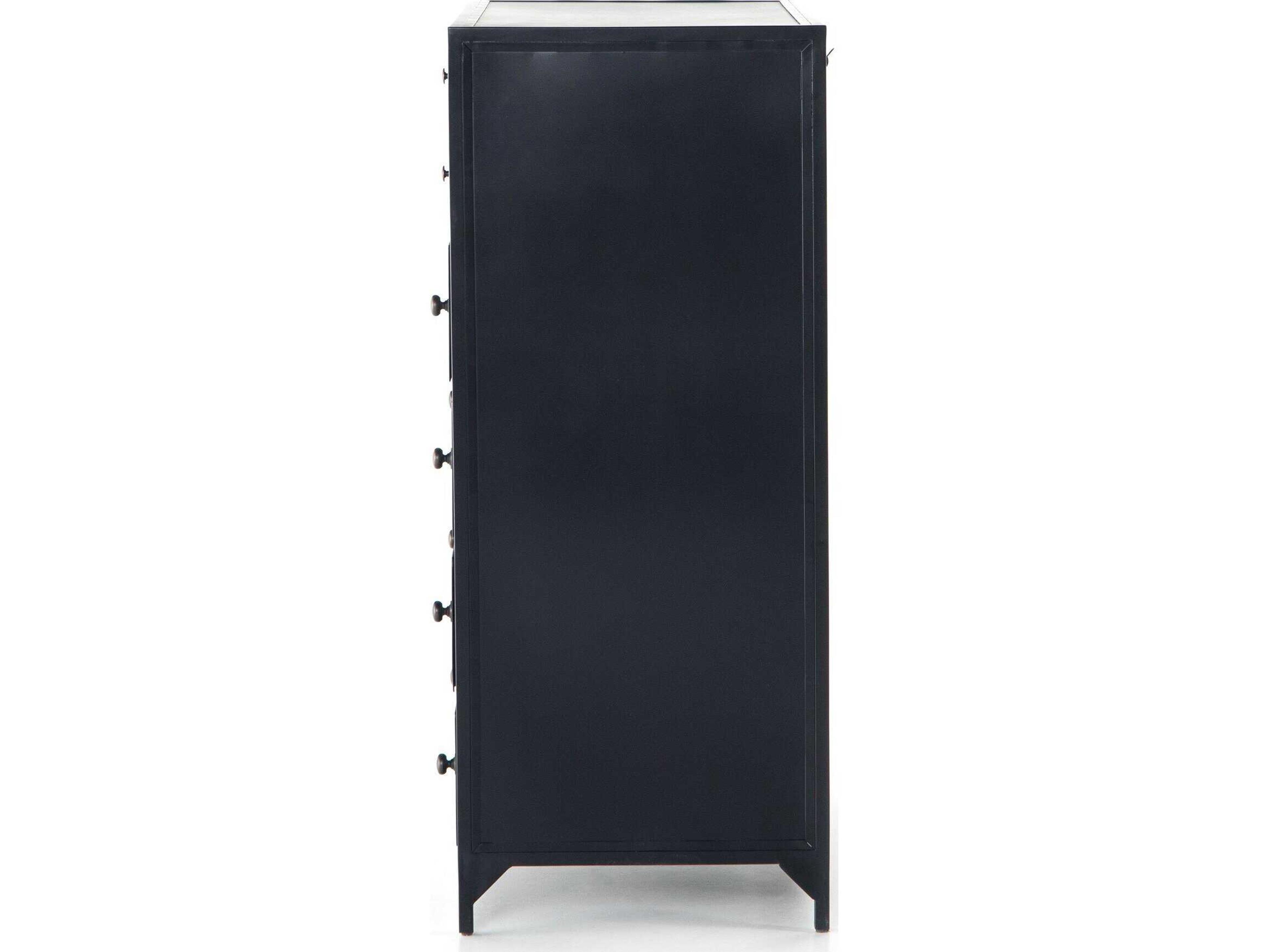 Four Hands Belmont 8-Drawers Black Weathered Bronze Accent Chest