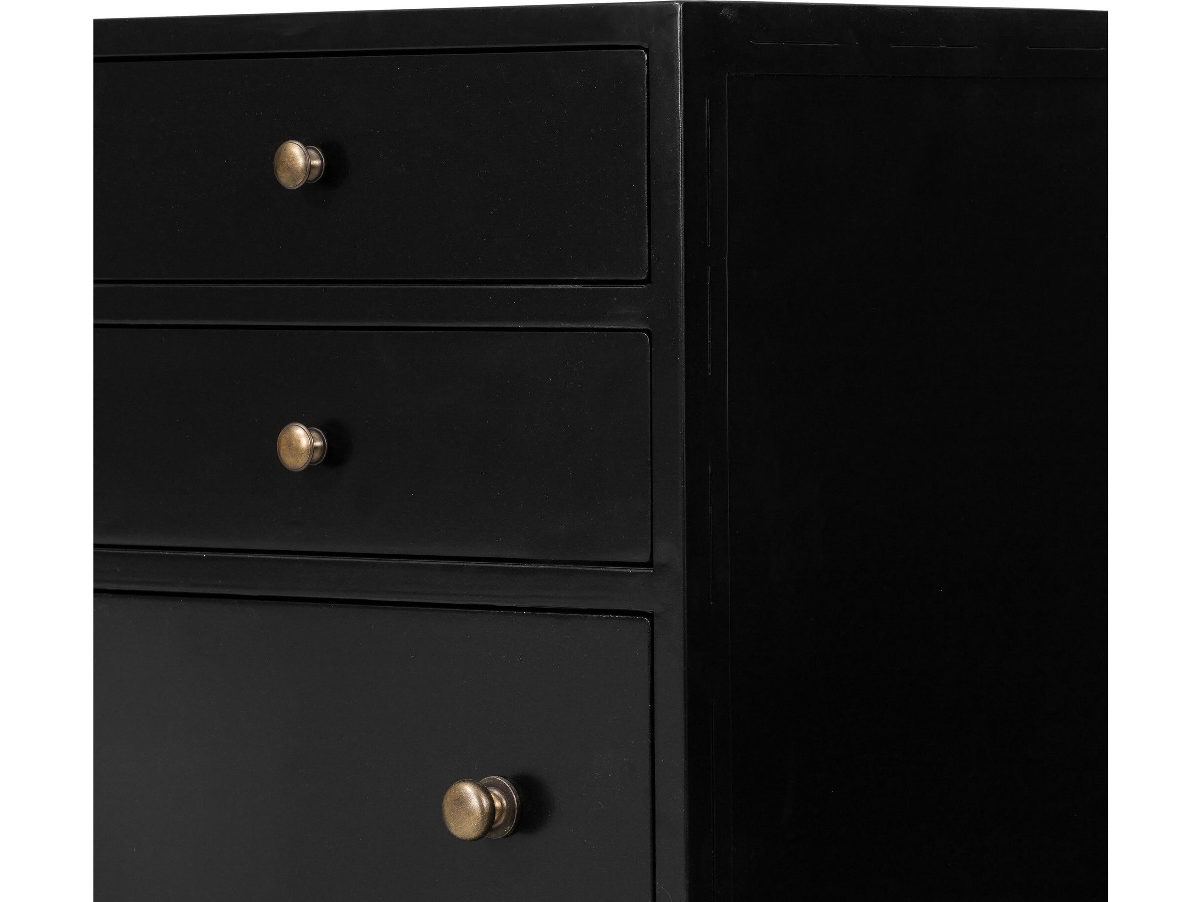 Four Hands Belmont 8-Drawers Black Weathered Bronze Accent Chest