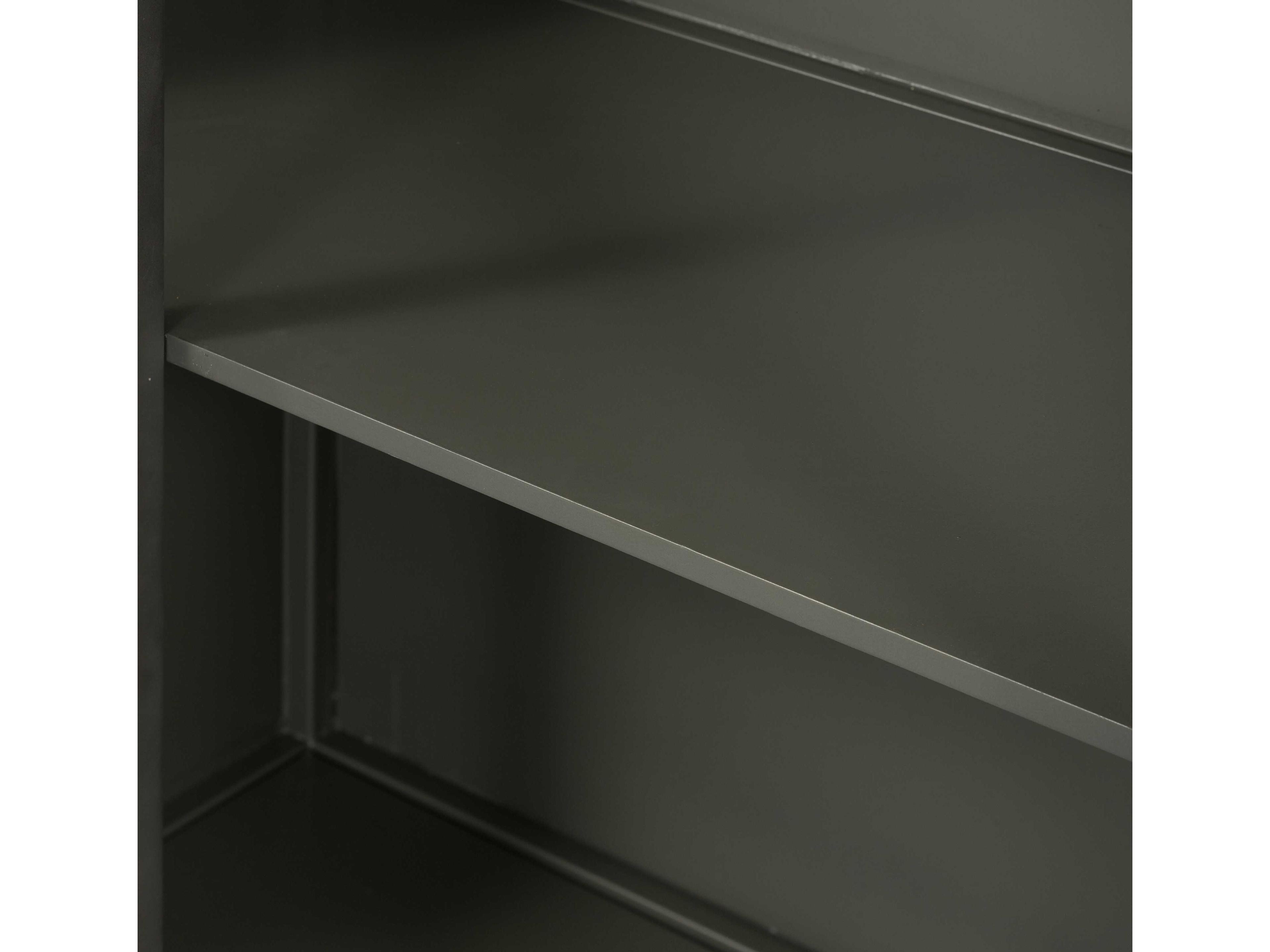 Luxecor Globetrotter Gunmetal Antimony Clear Glass Display Cabinet