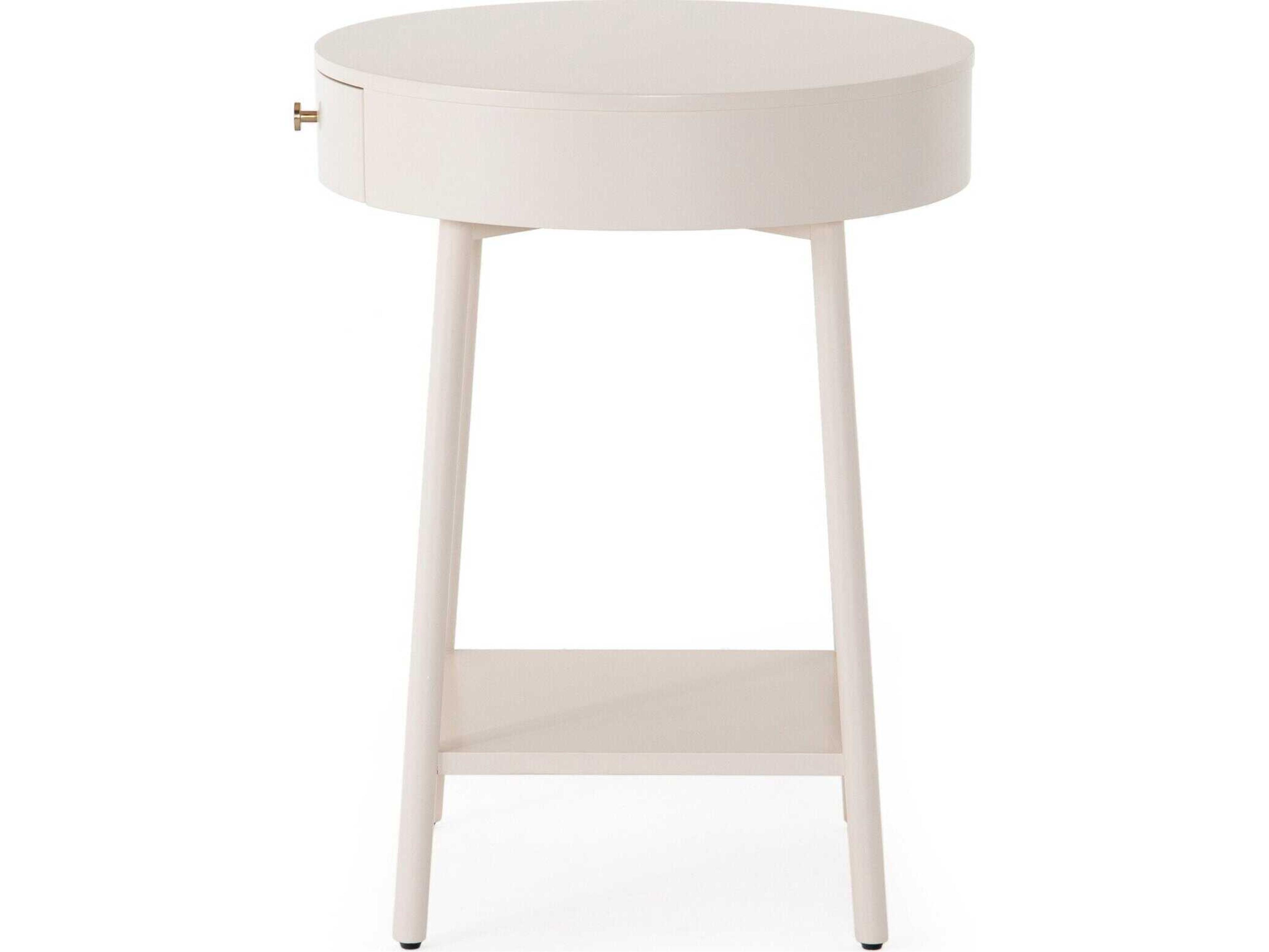 Four Hands Belfast Van 1-Drawer White Hardwood Nightstand