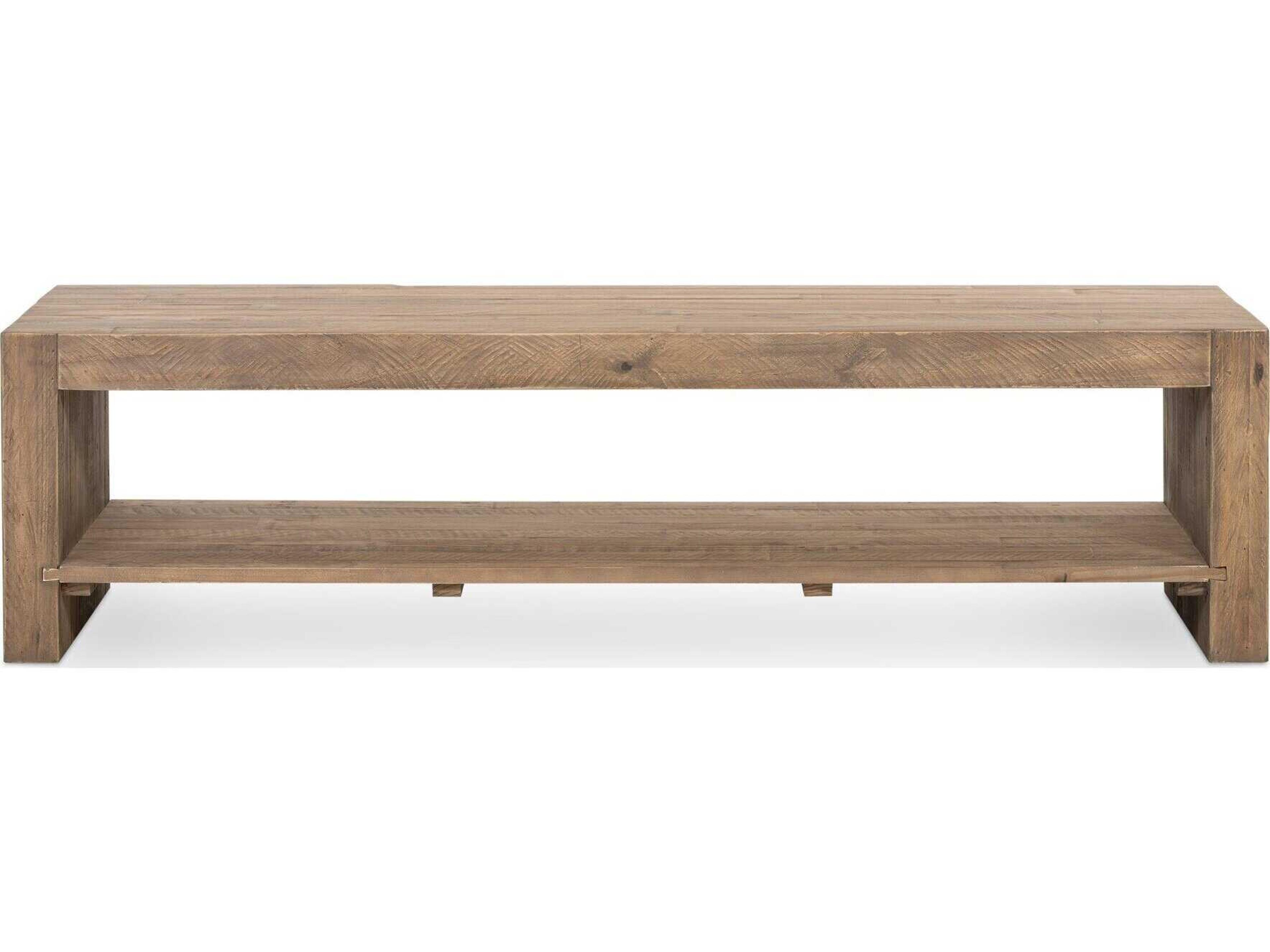 Four Hands Sierra Beckwourth Rectangular Wood Rustic Natural Coffee Table