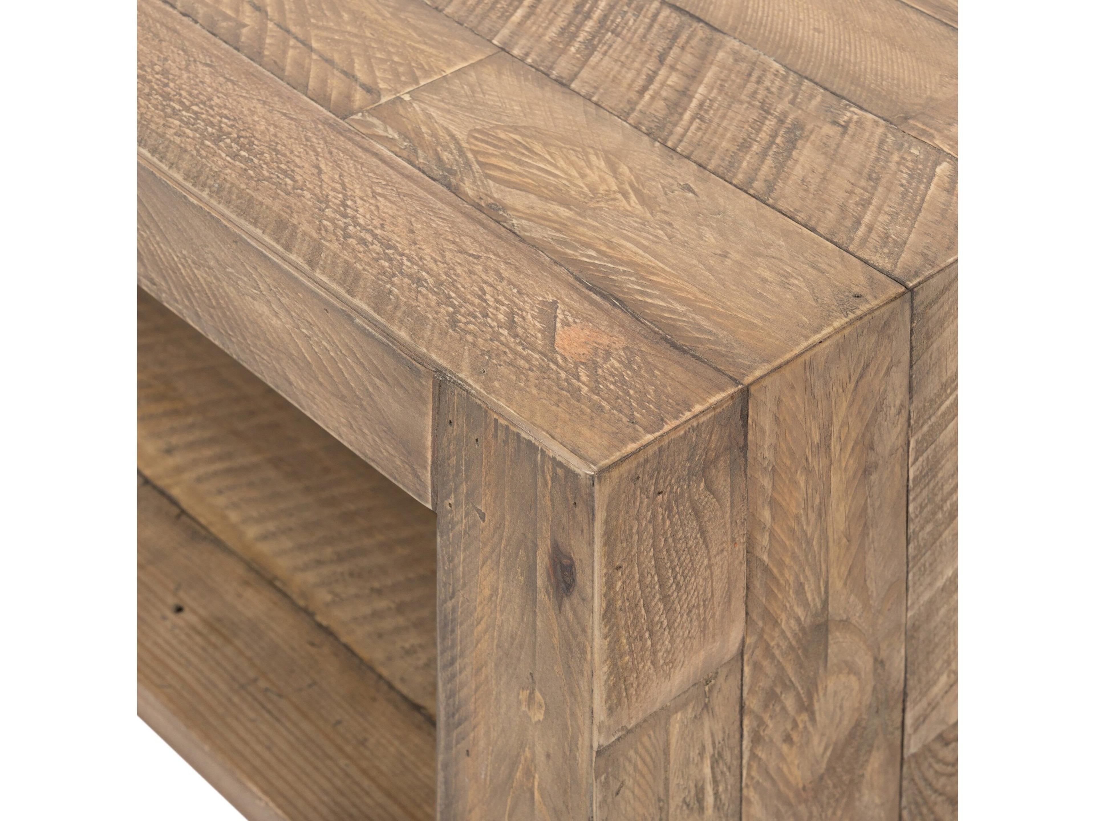 Four Hands Sierra Beckwourth Rectangular Wood Rustic Natural Coffee Table