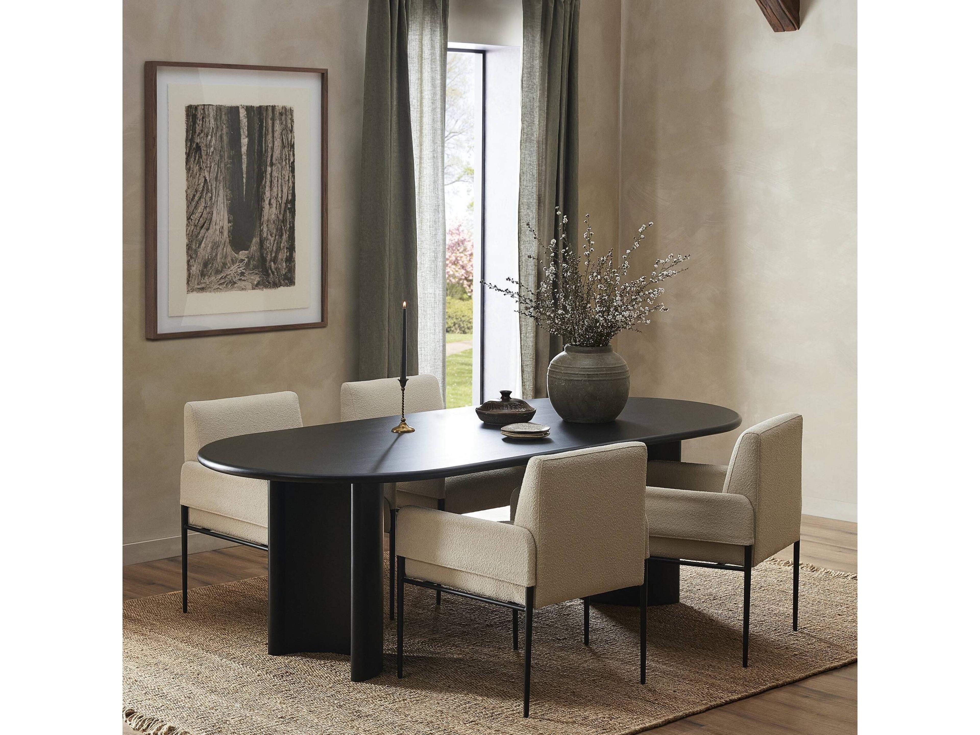 Four Hands Haiden Paden Aged Black Acacia Dining Table