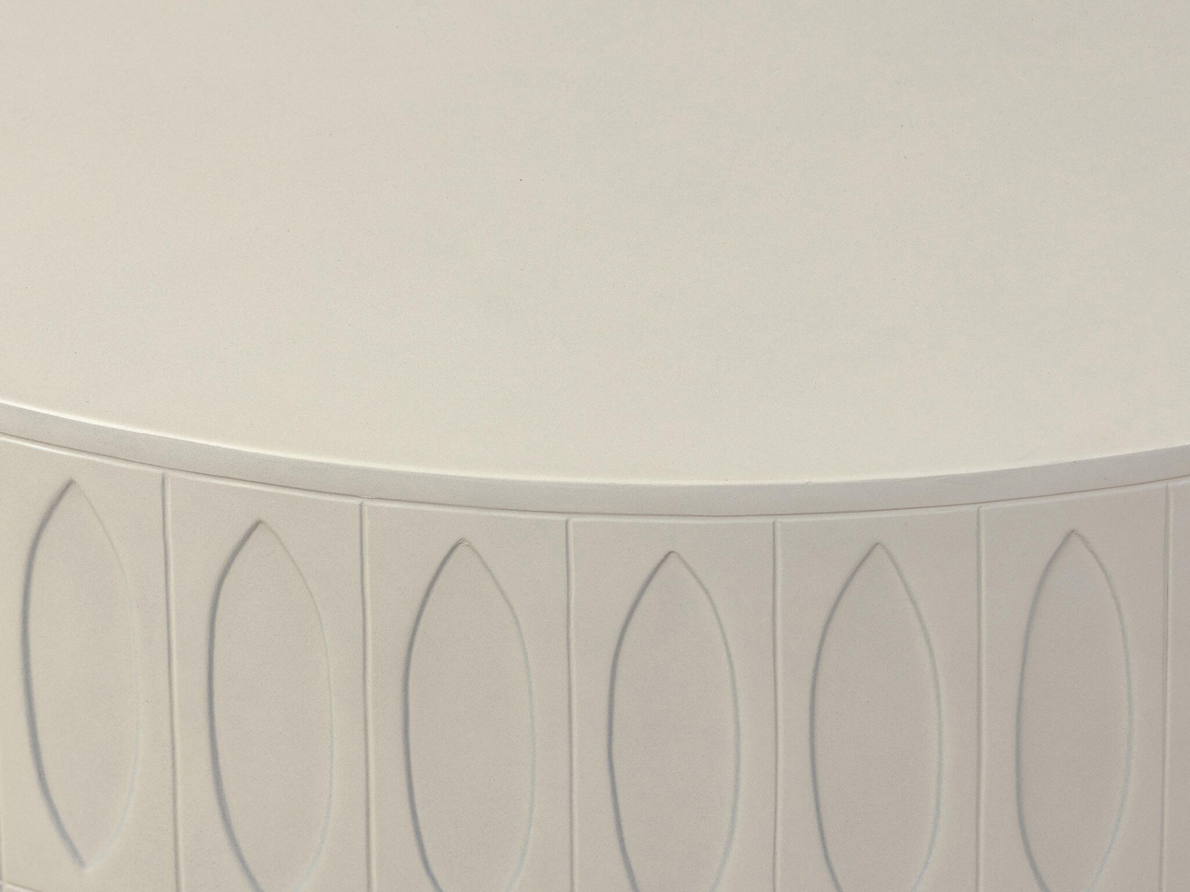 Four Hands Thayer Colorado White Concrete Drum Coffee Table