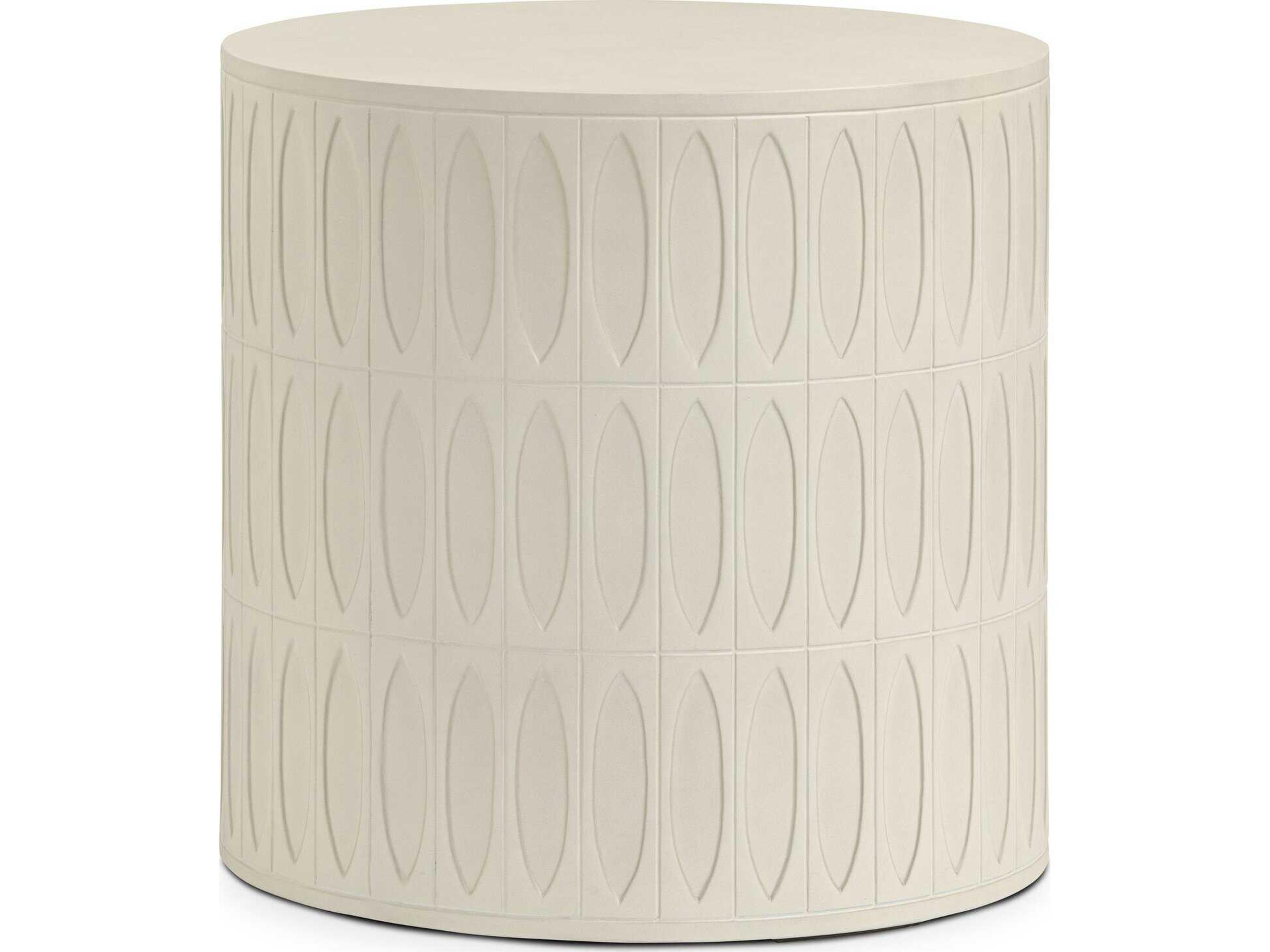 Thayer Colorado White Concrete End Table