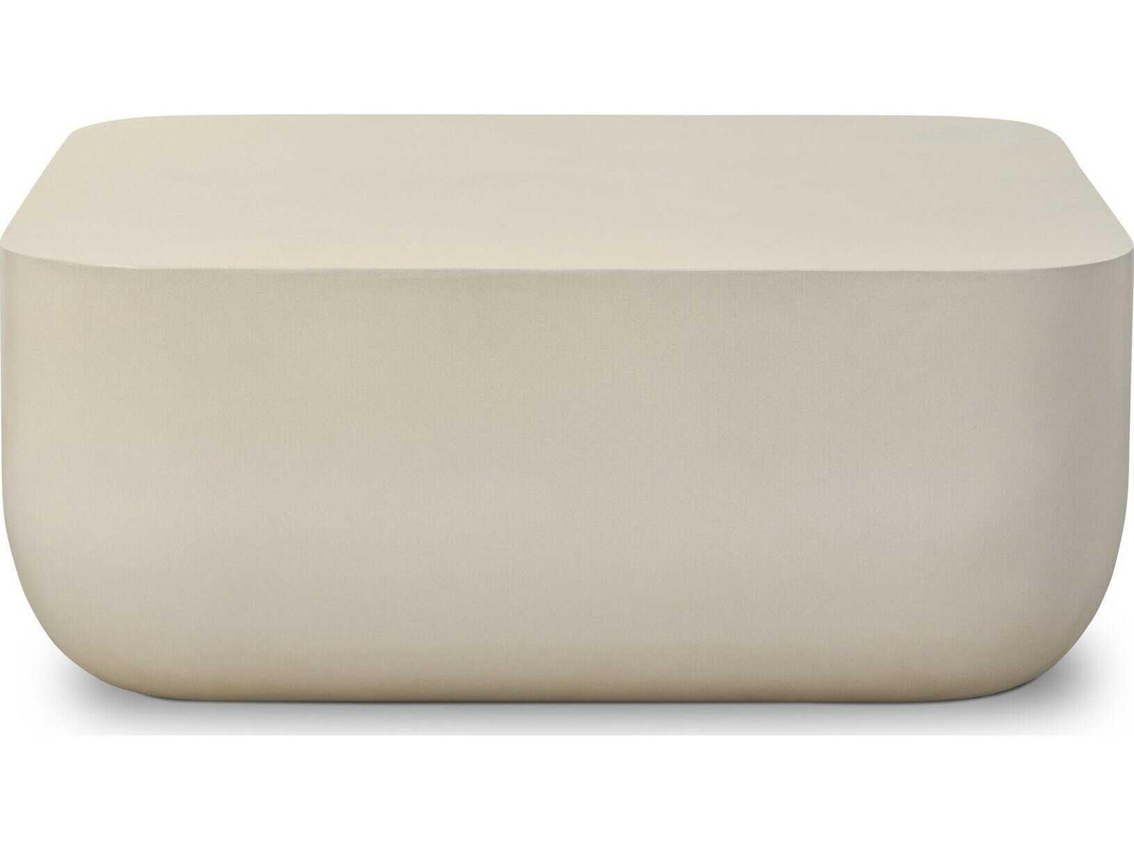 Four Hands Thayer Ivan White Concrete Square Coffee Table