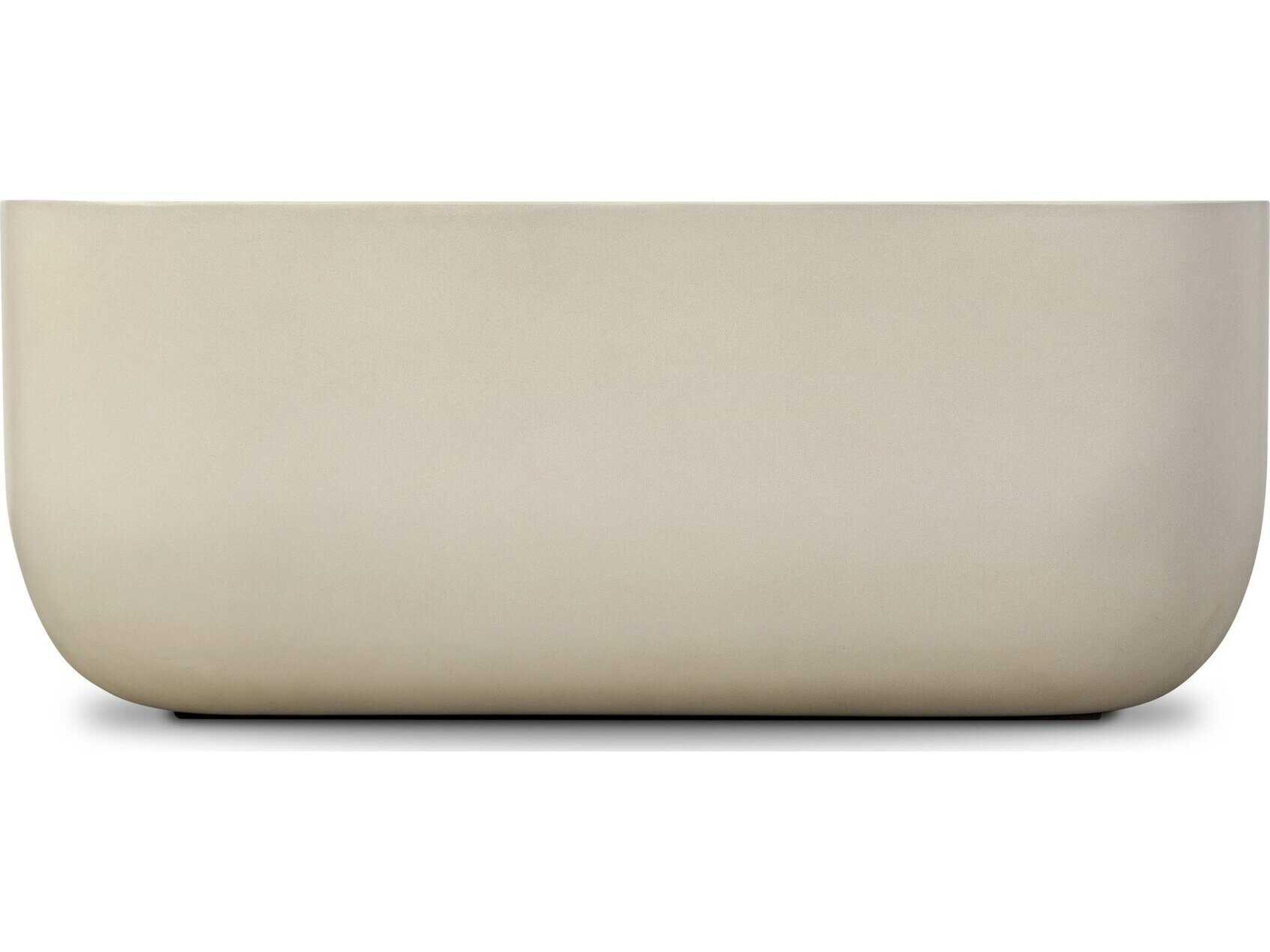 Four Hands Thayer Ivan White Concrete Square Coffee Table