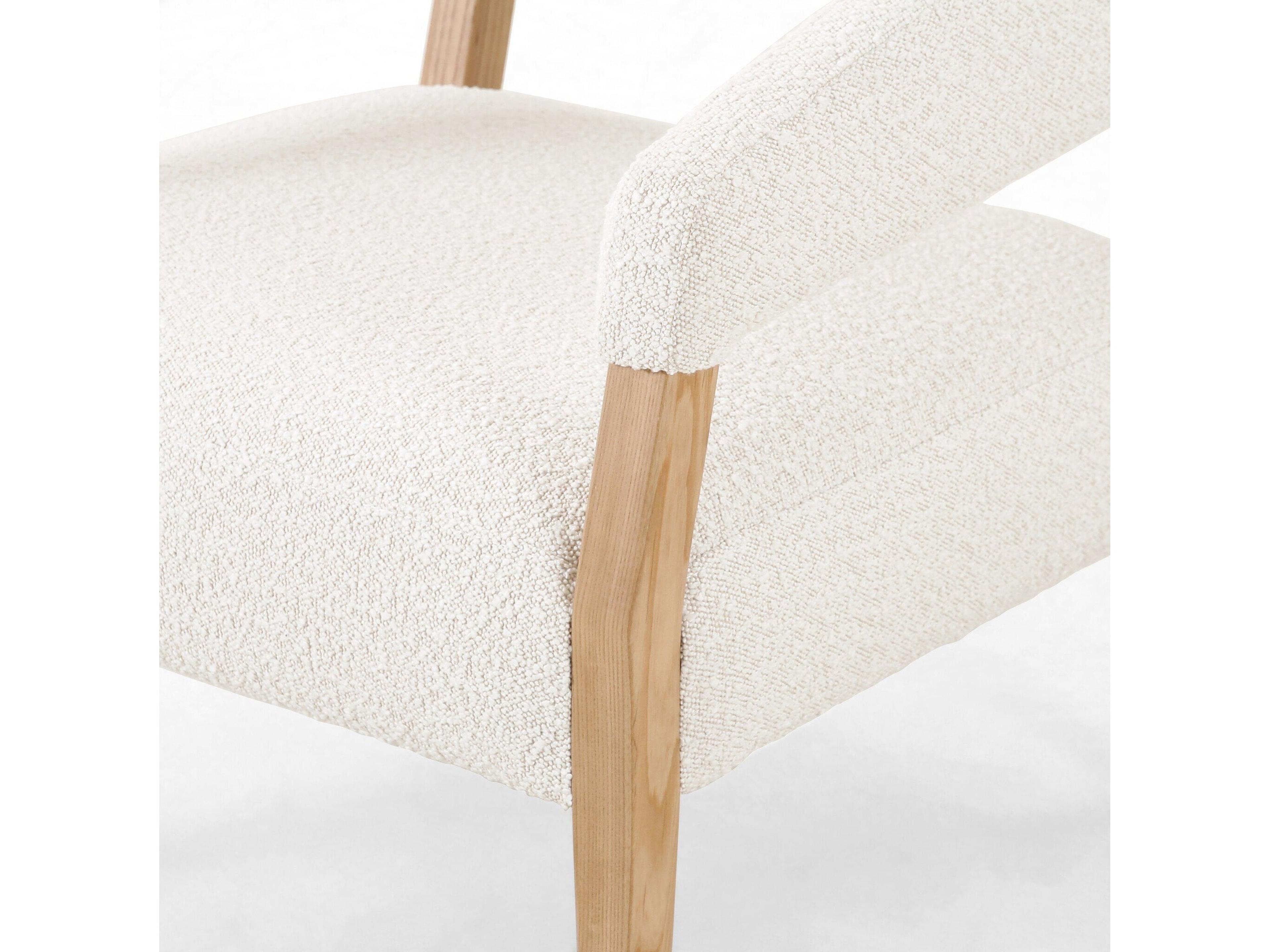 Four Hands Abbott Gary White Fabric Accent Chair