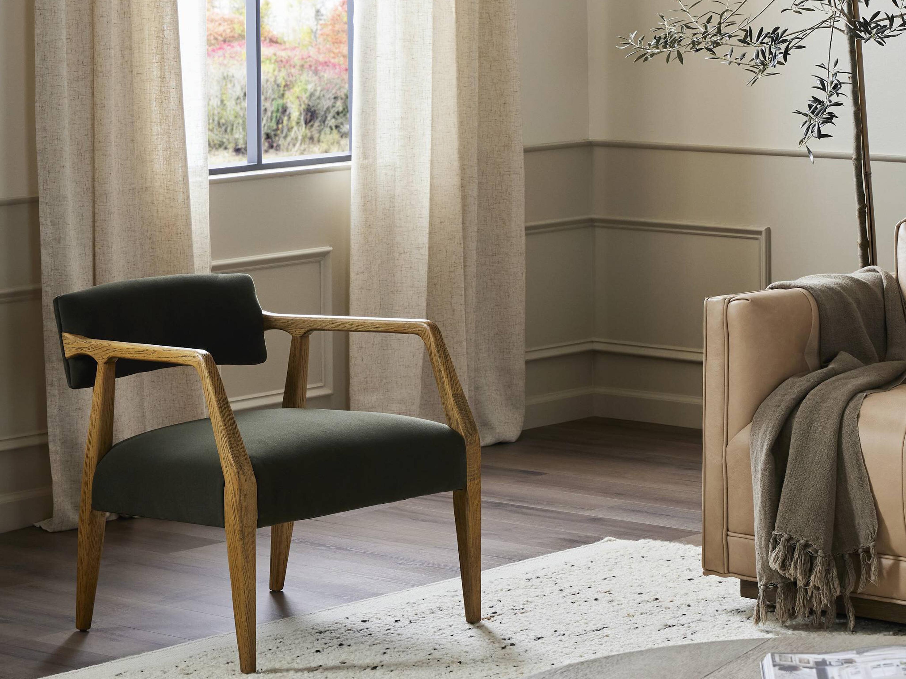 Luxecor Globetrotter Tyler Modern Velvet Loden  Armchair