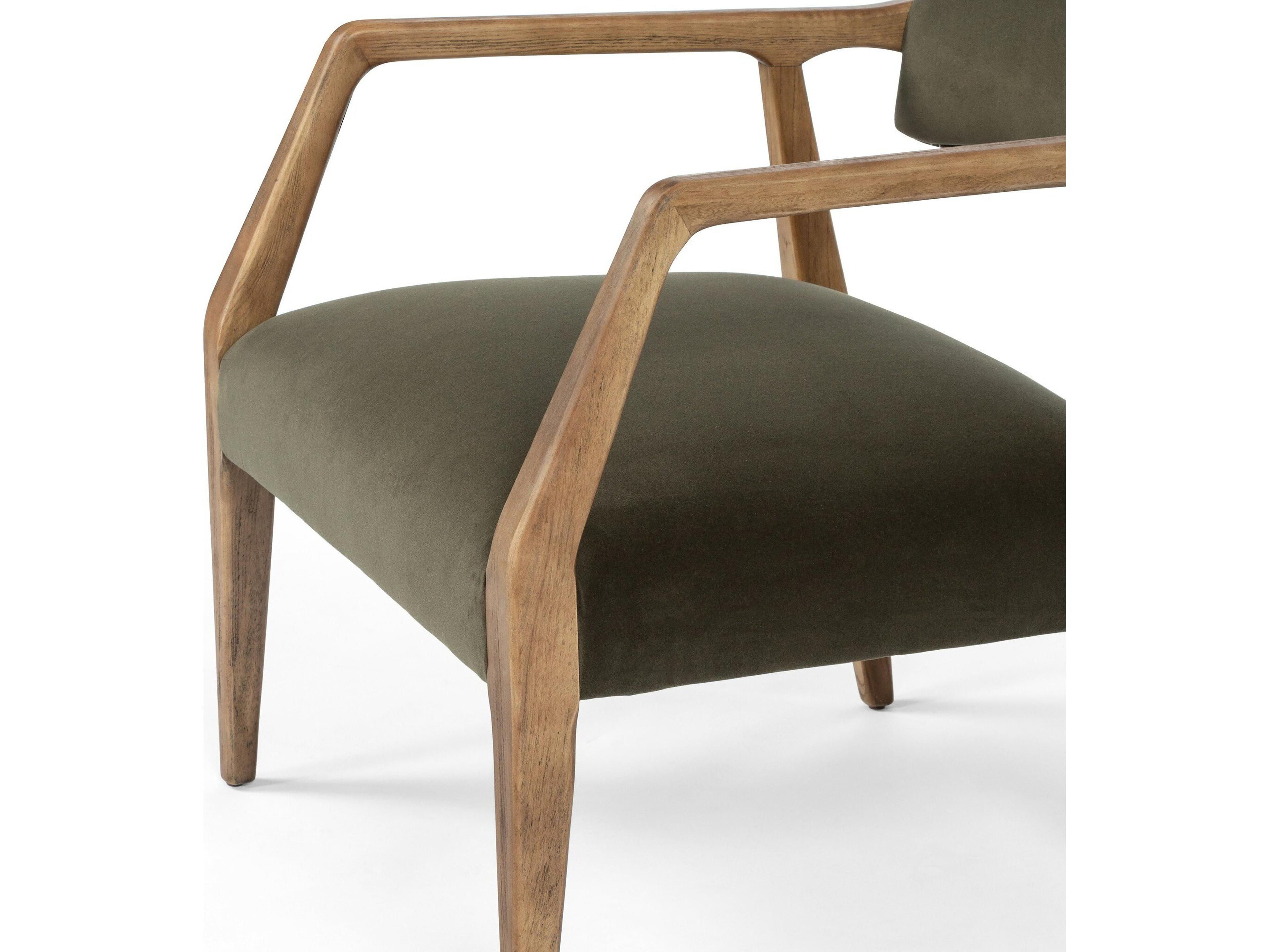 Luxecor Globetrotter Tyler Modern Velvet Loden  Armchair