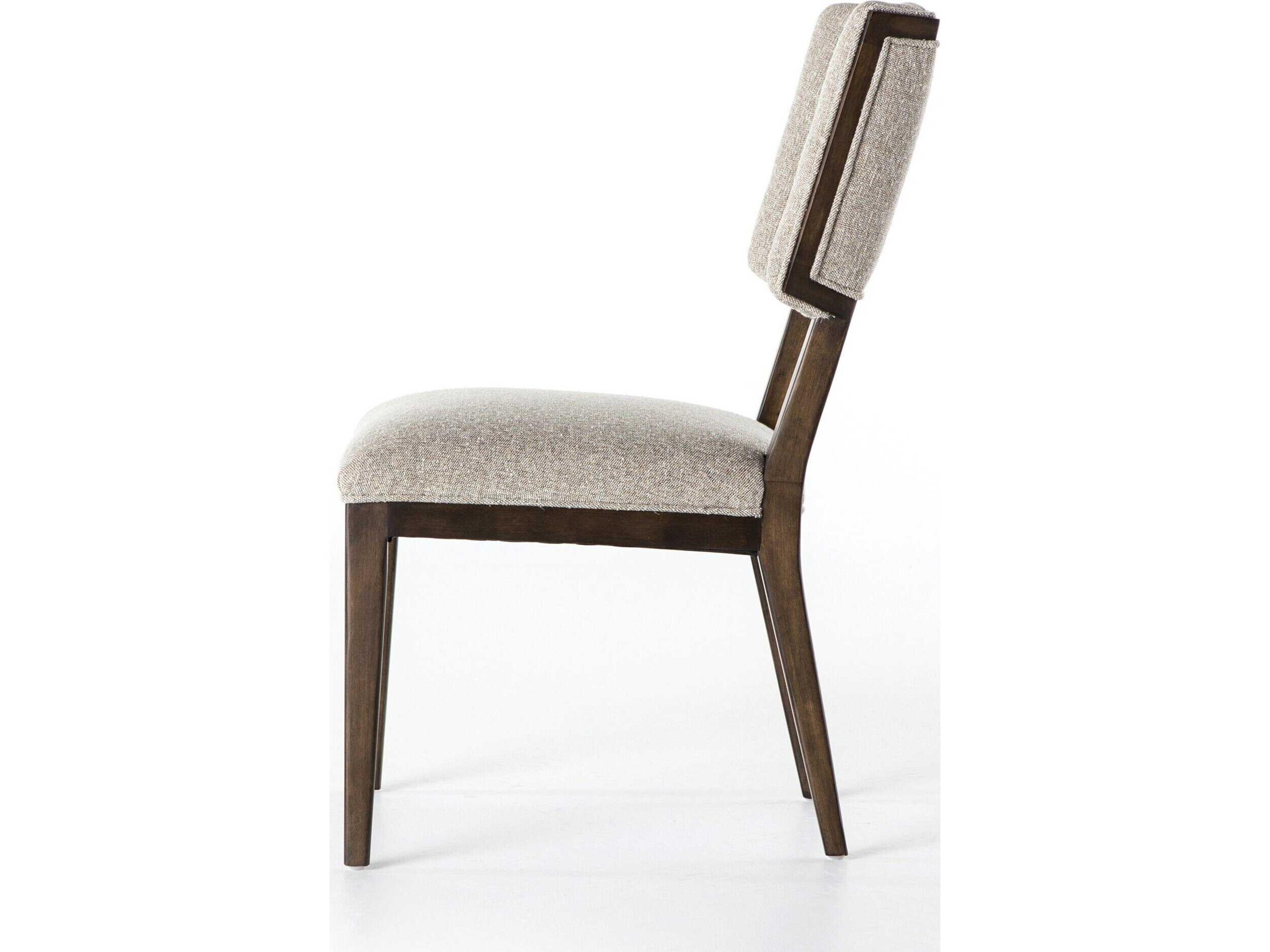 Four Hands Wells Jax Birch Wood Beige Upholstered Side Dining Chair