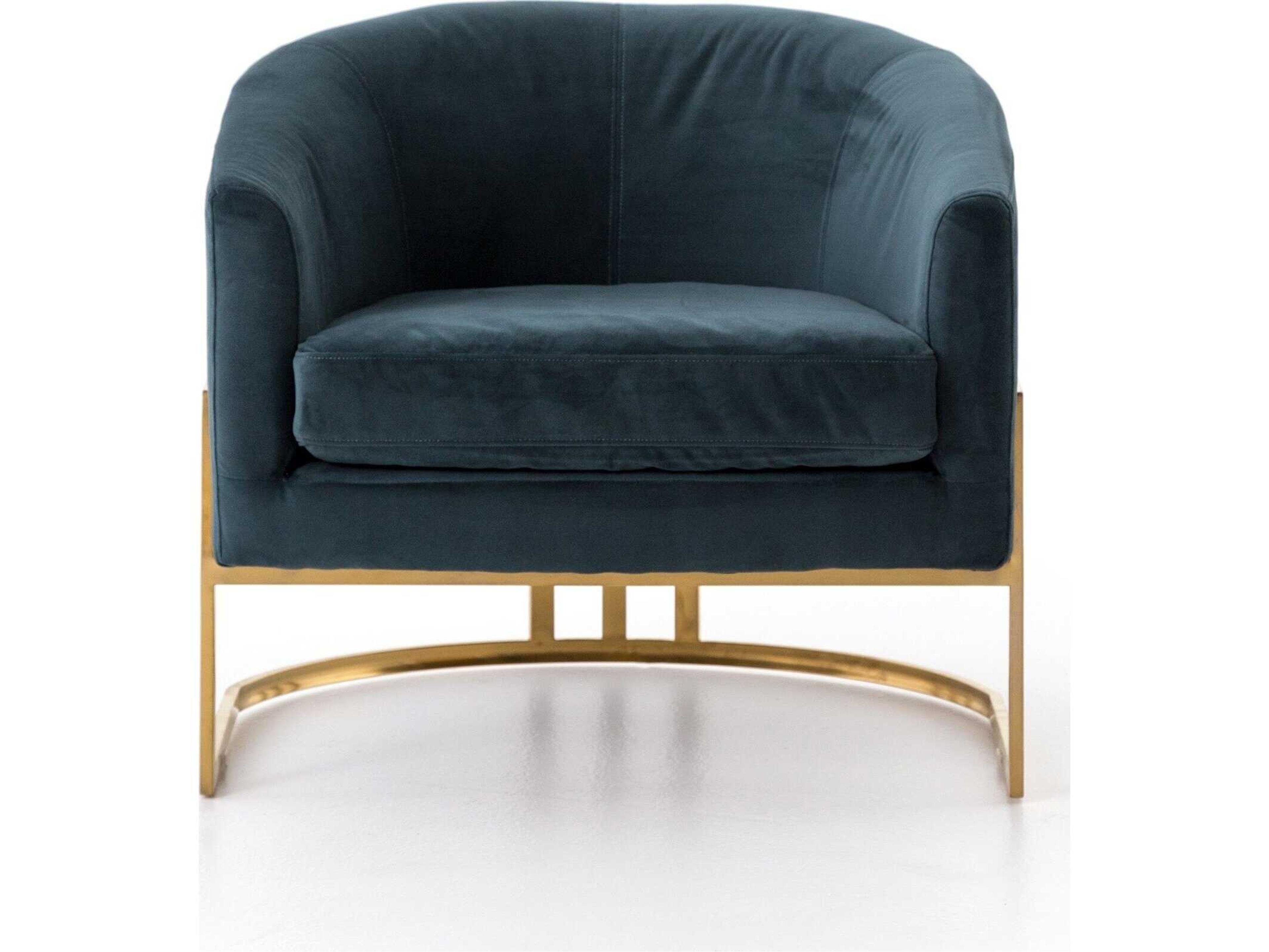 Luxecor Globetrotter Corbin Blue Fabric Accent Chair