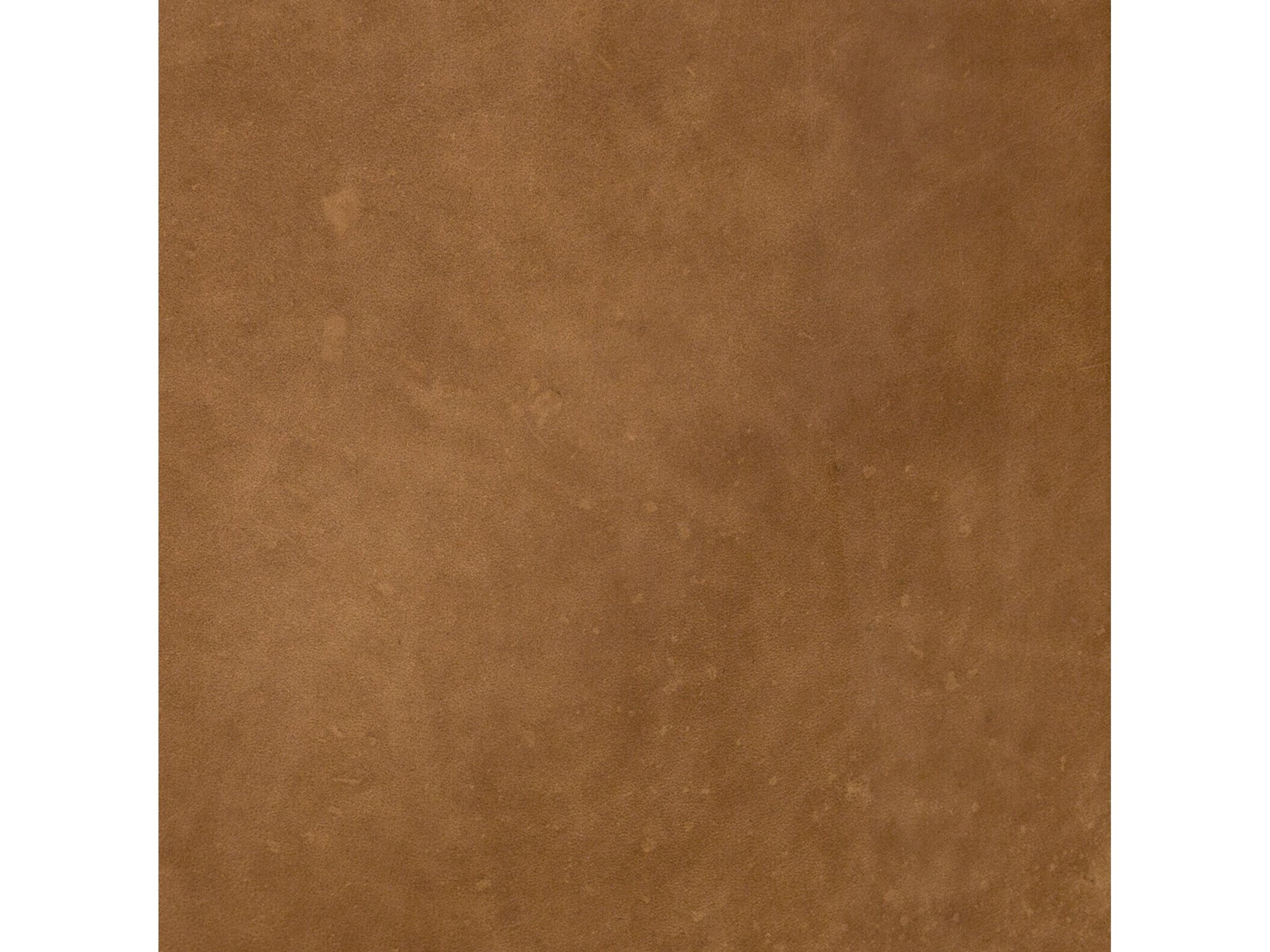 Four Hands Carnegie Beckwith Natural Washed Camel Weathered Ash Brown Leather Sofa