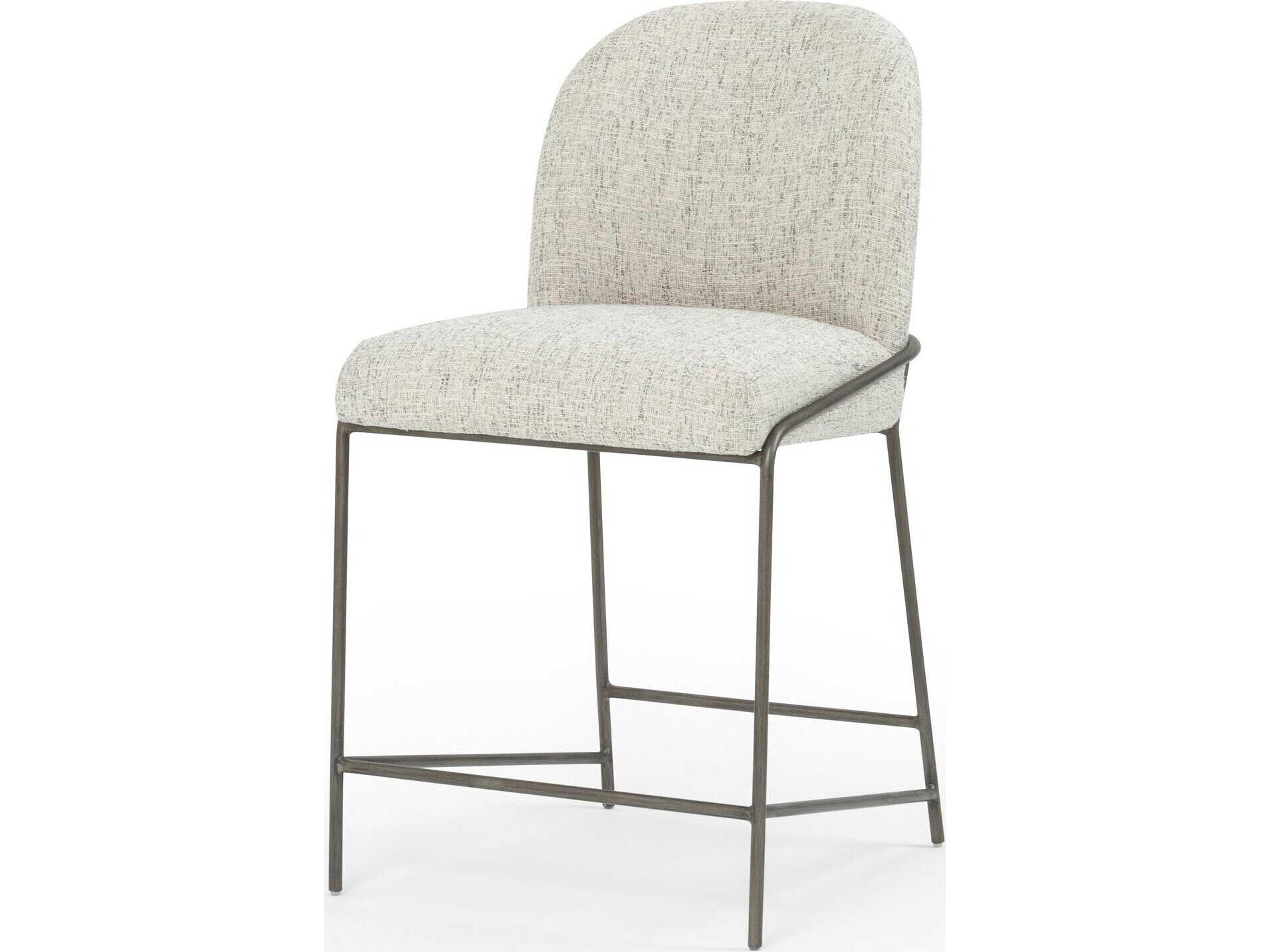 Grayson Astrud Lyon Pewter Upholstered Counter Stool