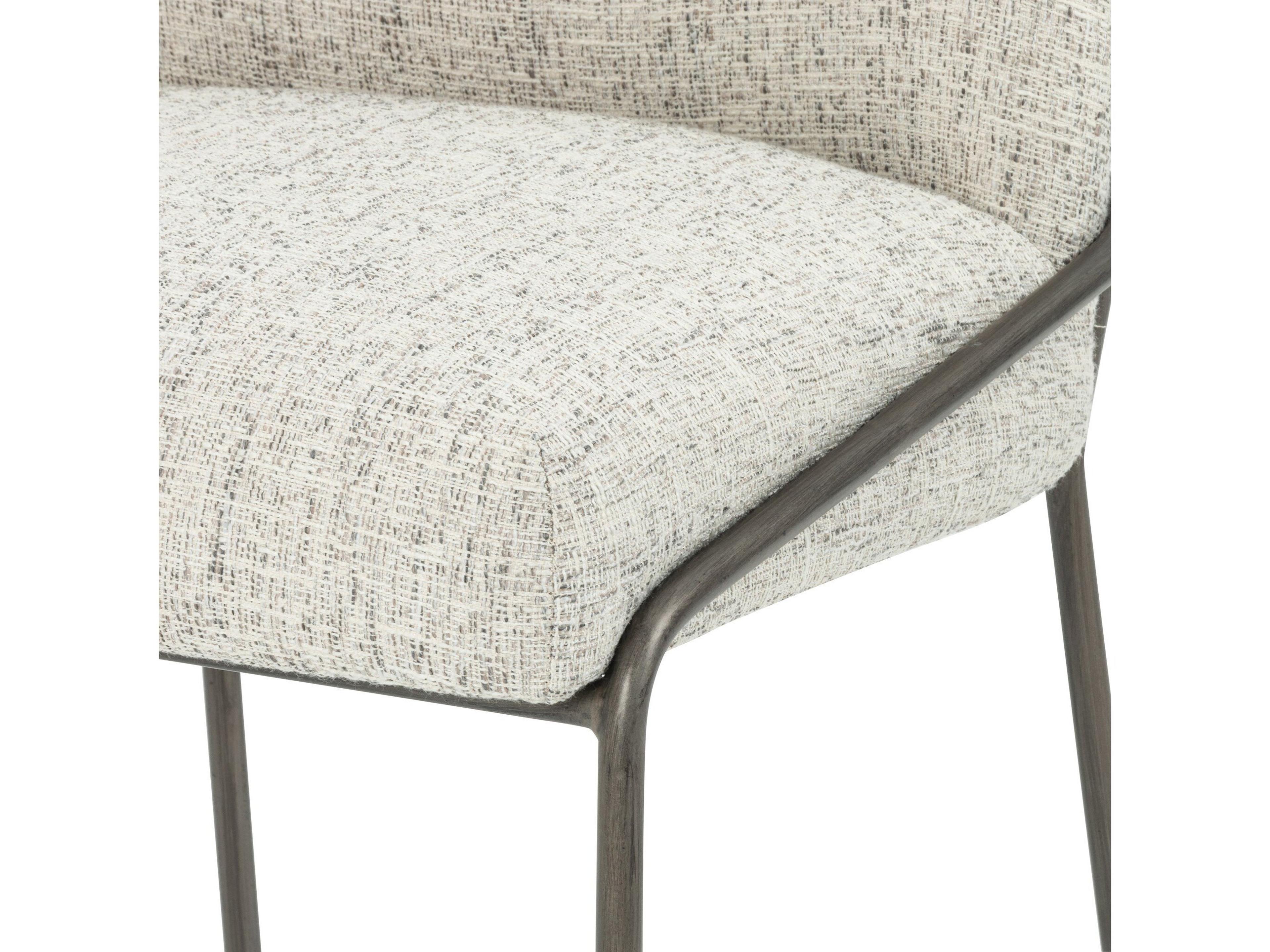 Four Hands Grayson Astrud Lyon Pewter Upholstered Counter Stool