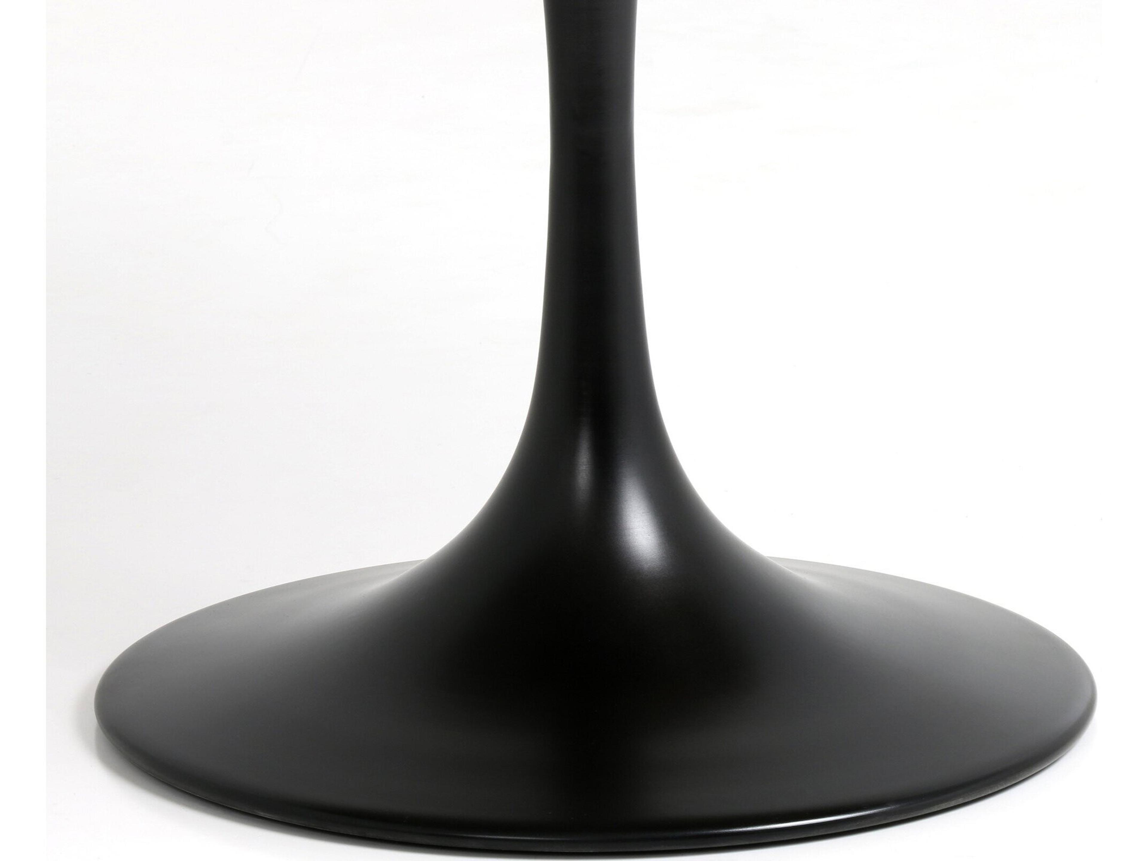 Four Hands Hughes Powell Round Wood Dark Rustic Black English Brown Oak Veneer Dining Table