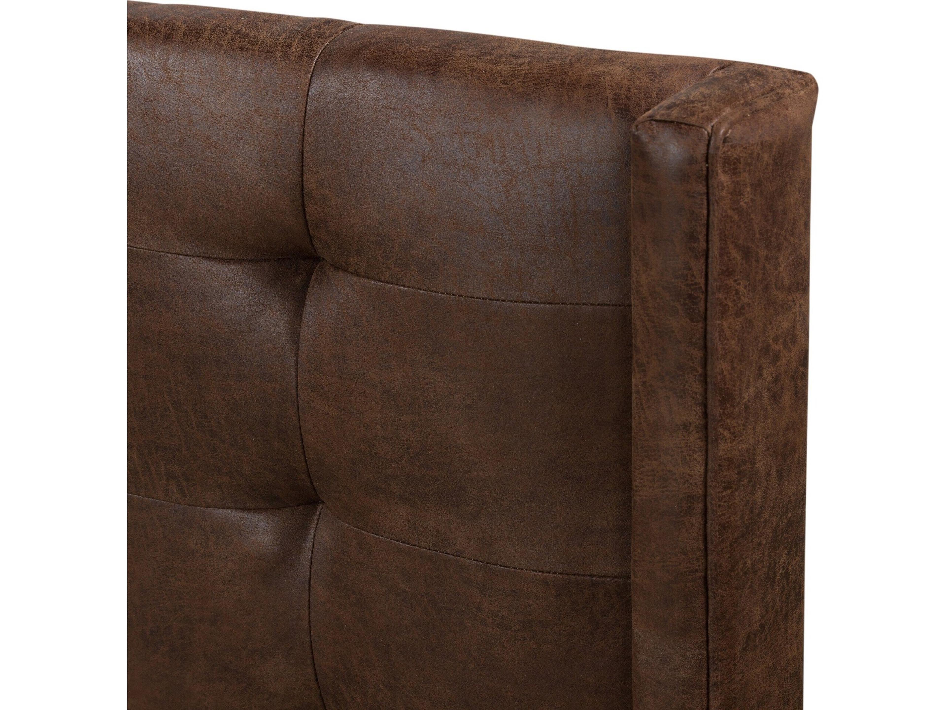 Four Hands Easton Newhall Vintage Tobacco Light Gunmetal Brown Queen Platform Bed