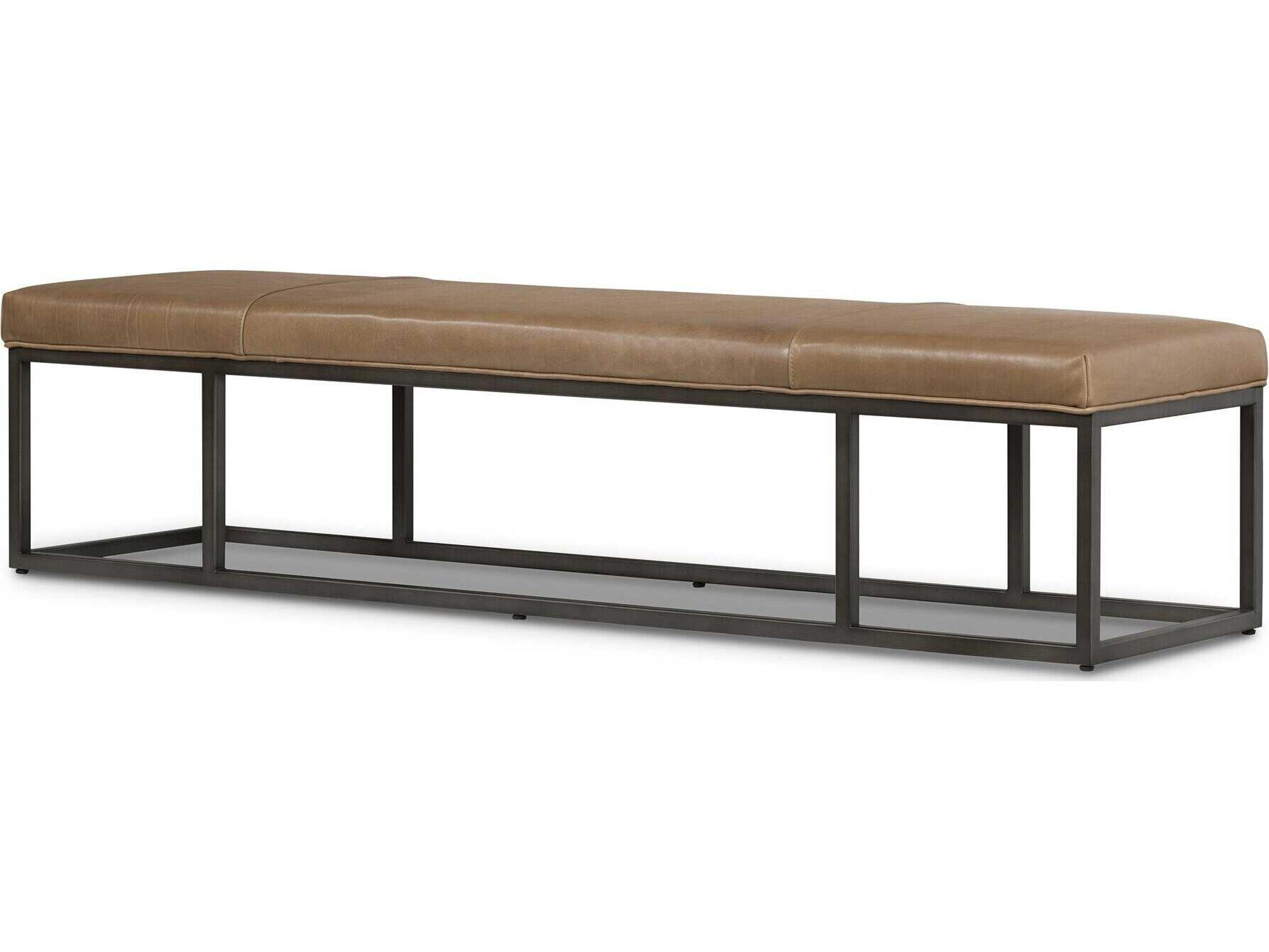 Beaumont Leather Bench Easton Modern