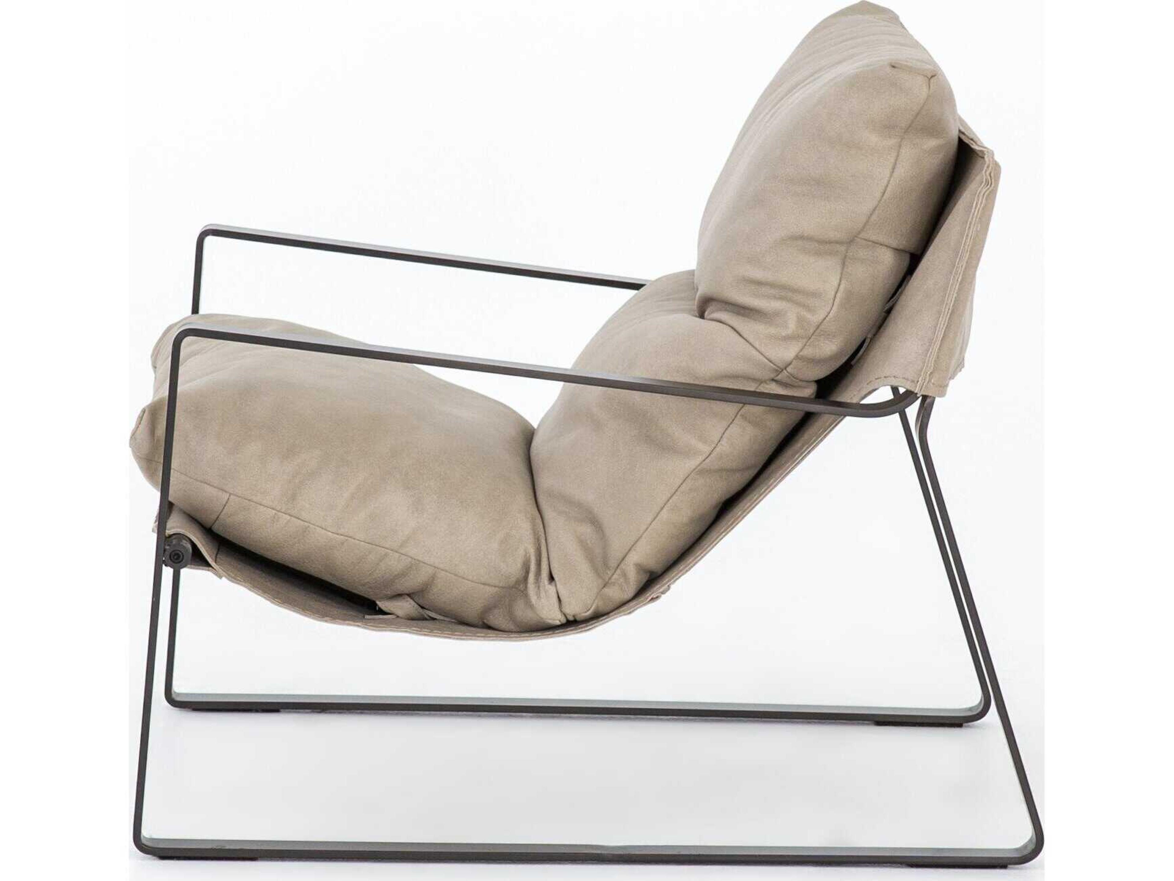 Luxecor Globetrotter Emmett Beige Leather Accent Chair