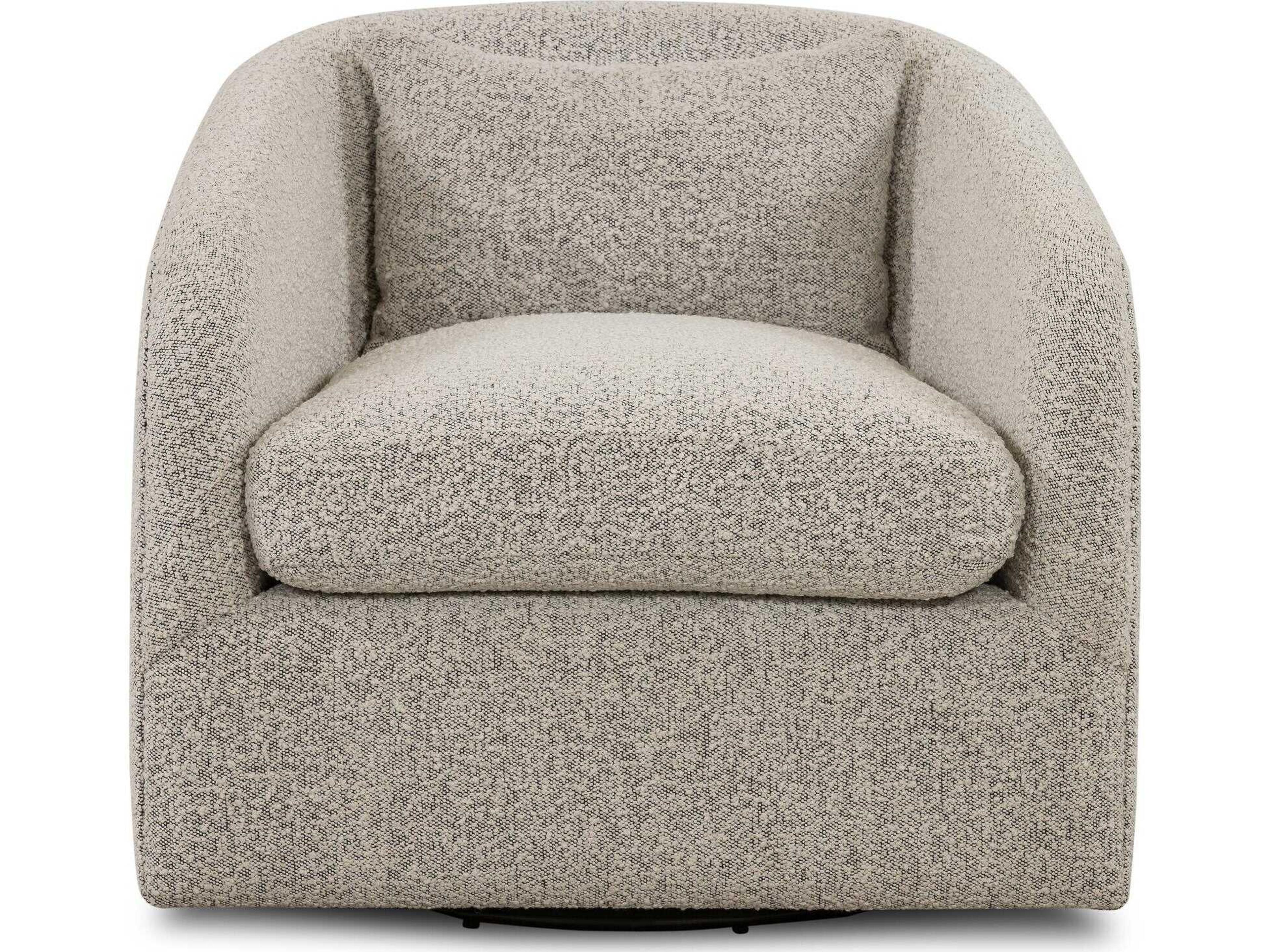 Four Hands Farrow Topanga Swivel Gray Fabric Accent Chair