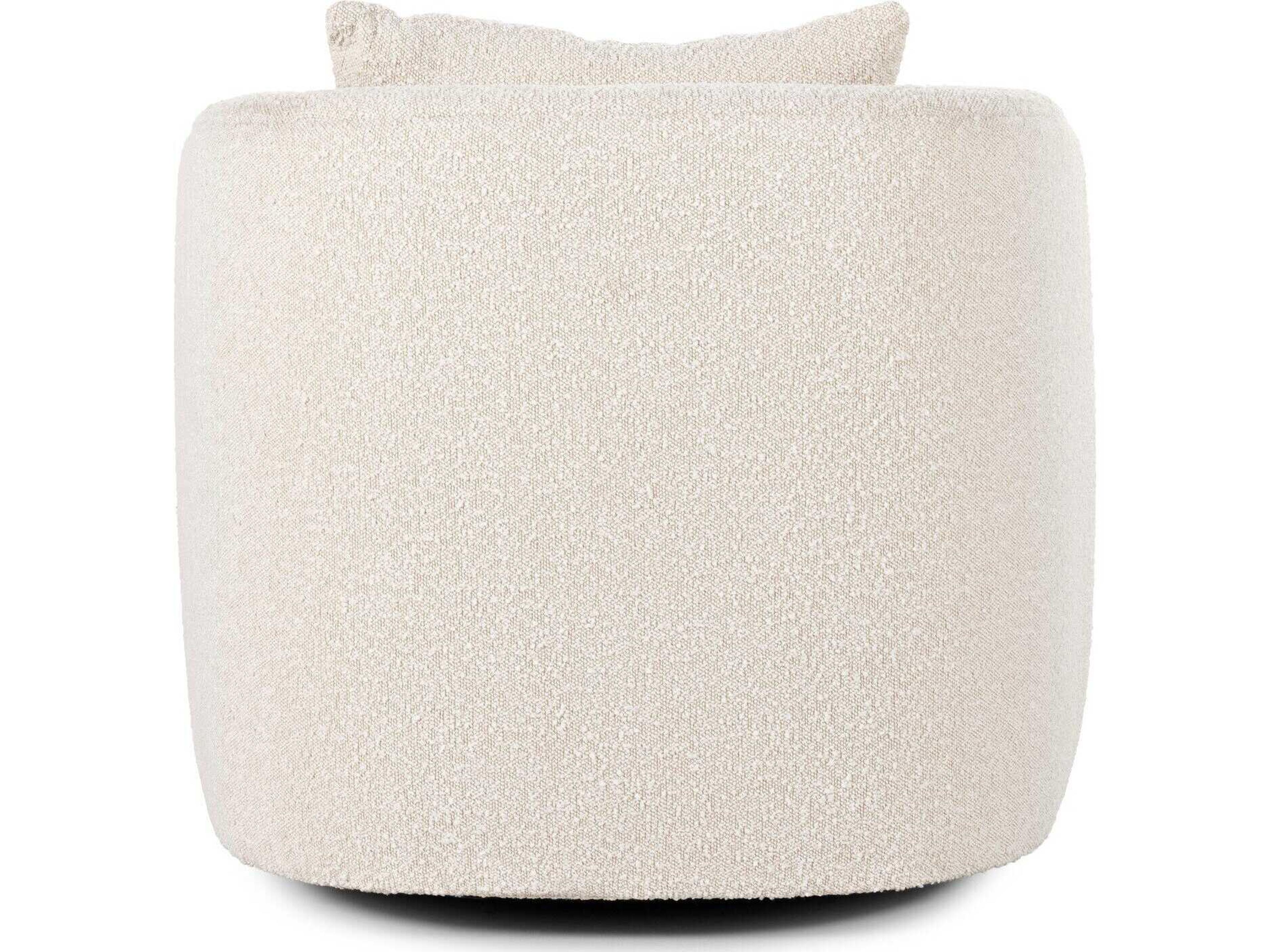 Luxecor Globetrotter Topanga Swivel Beige Fabric Accent Chair