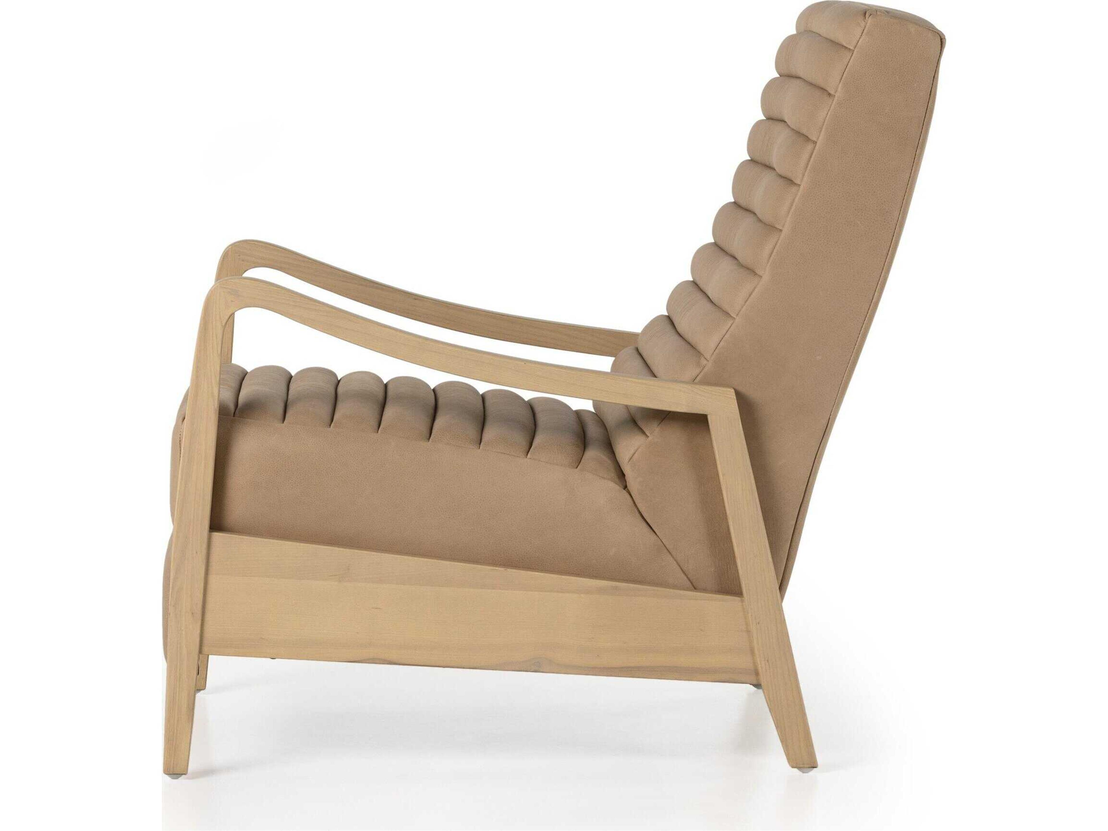 Four Hands Kensington Chance Brown Leather Accent Chair