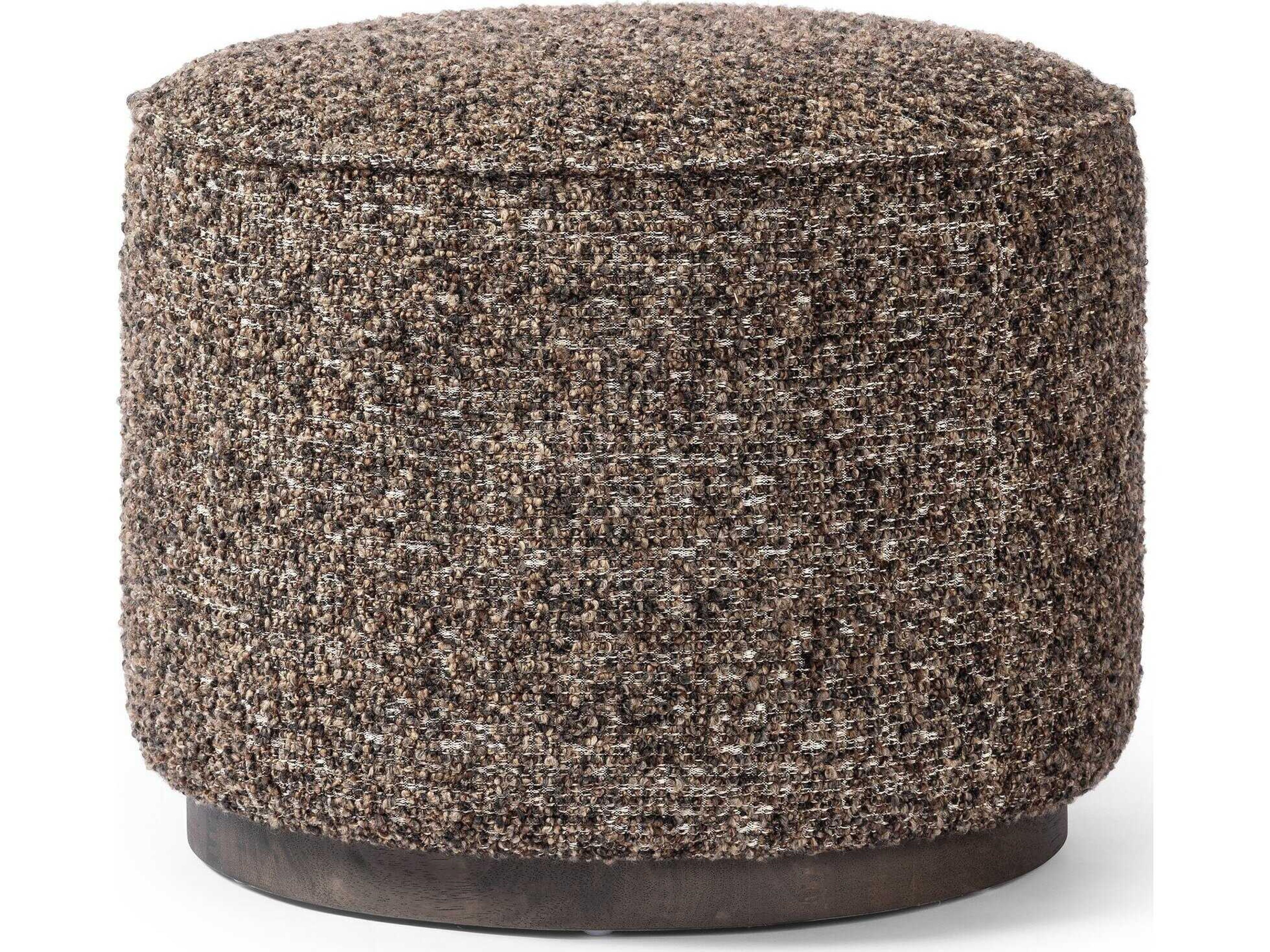 Four Hands Westgate Sinclair Ivan Granite Upholstered Round Ottoman