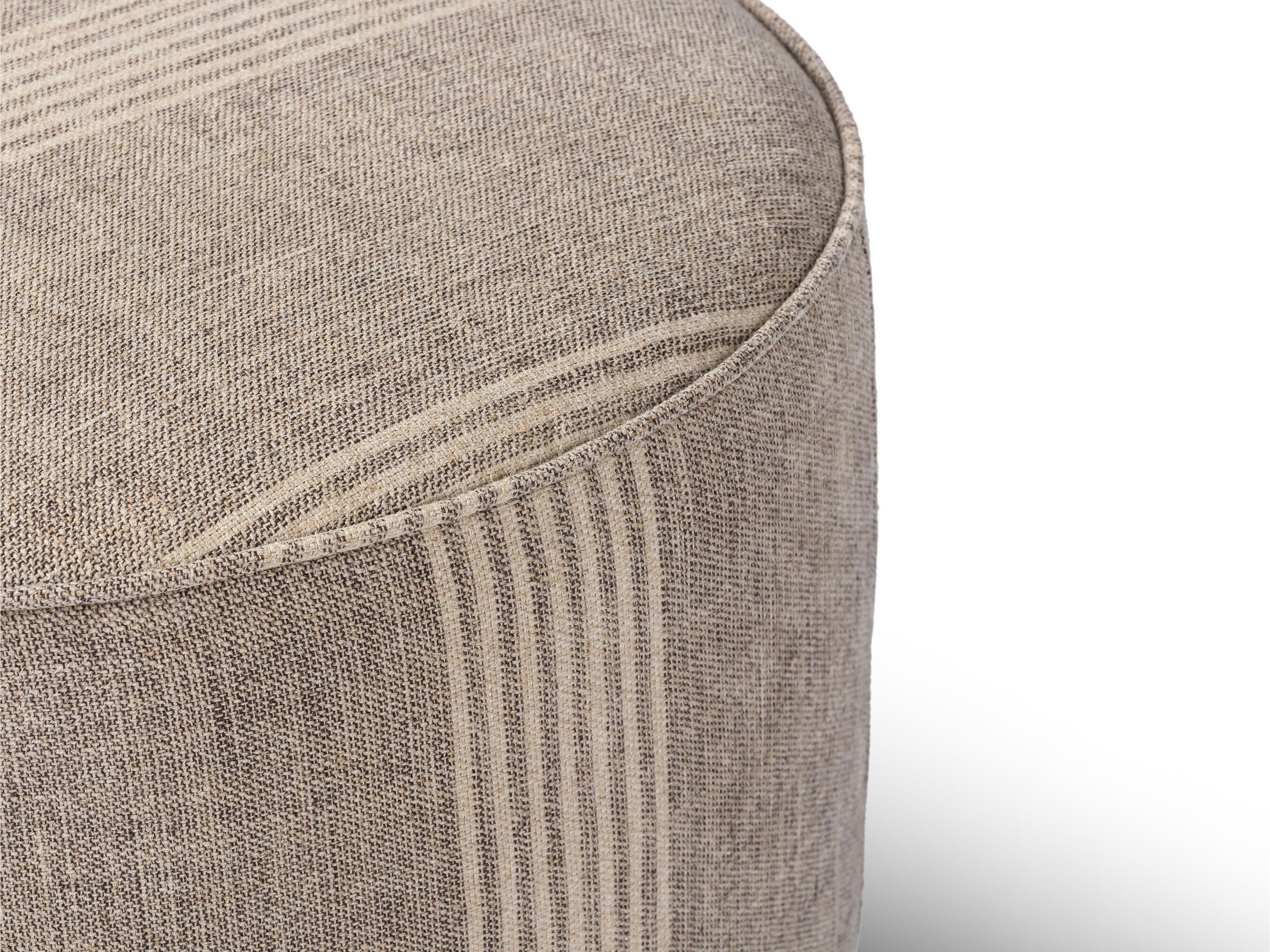 Four Hands Westgate Sinclair Manchester Flint Upholstered Round Ottoman