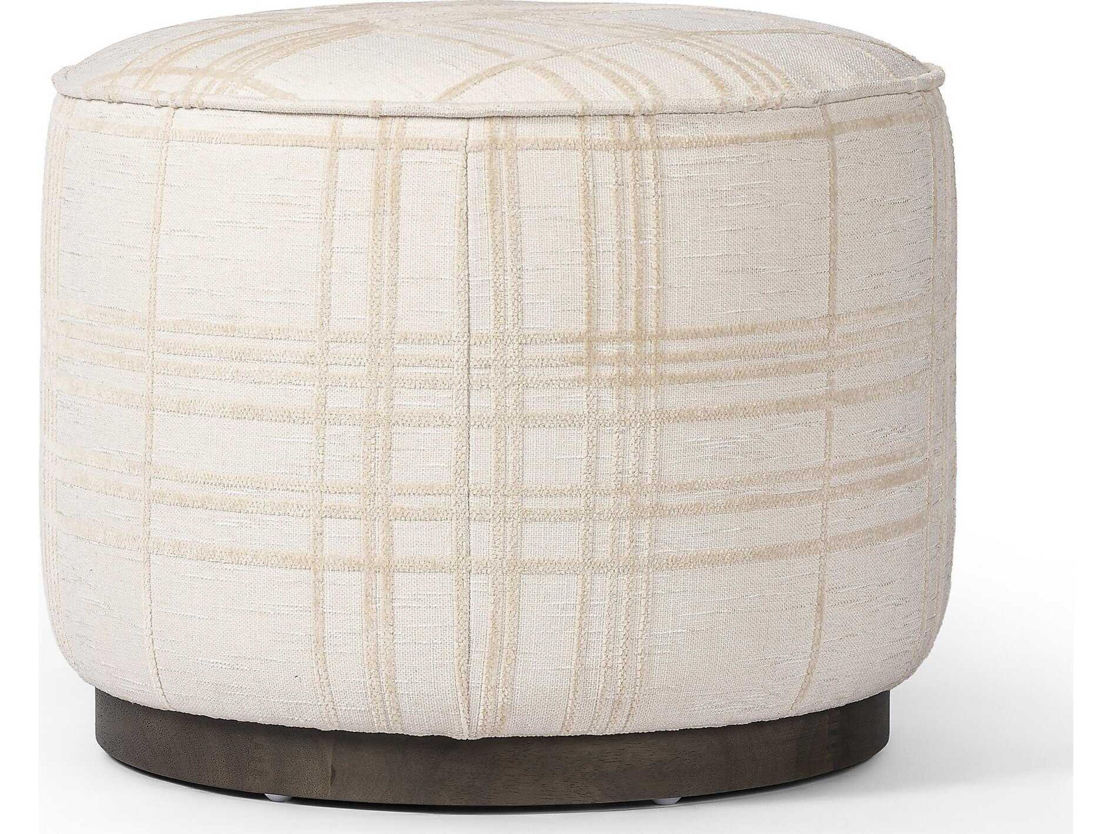 Westgate Sinclair Beige Upholstered Ottoman