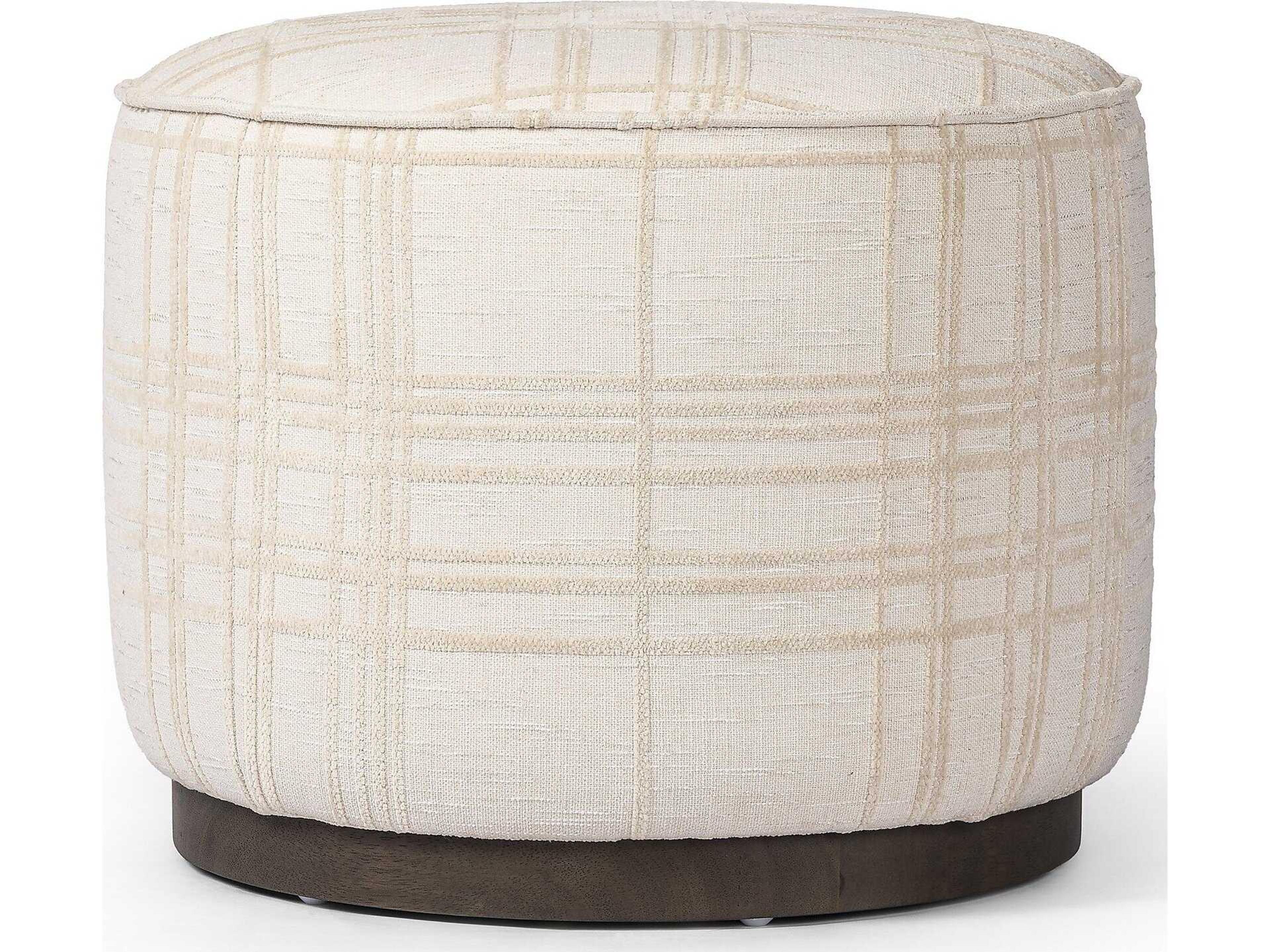 Four Hands Westgate Sinclair Beige Upholstered Ottoman
