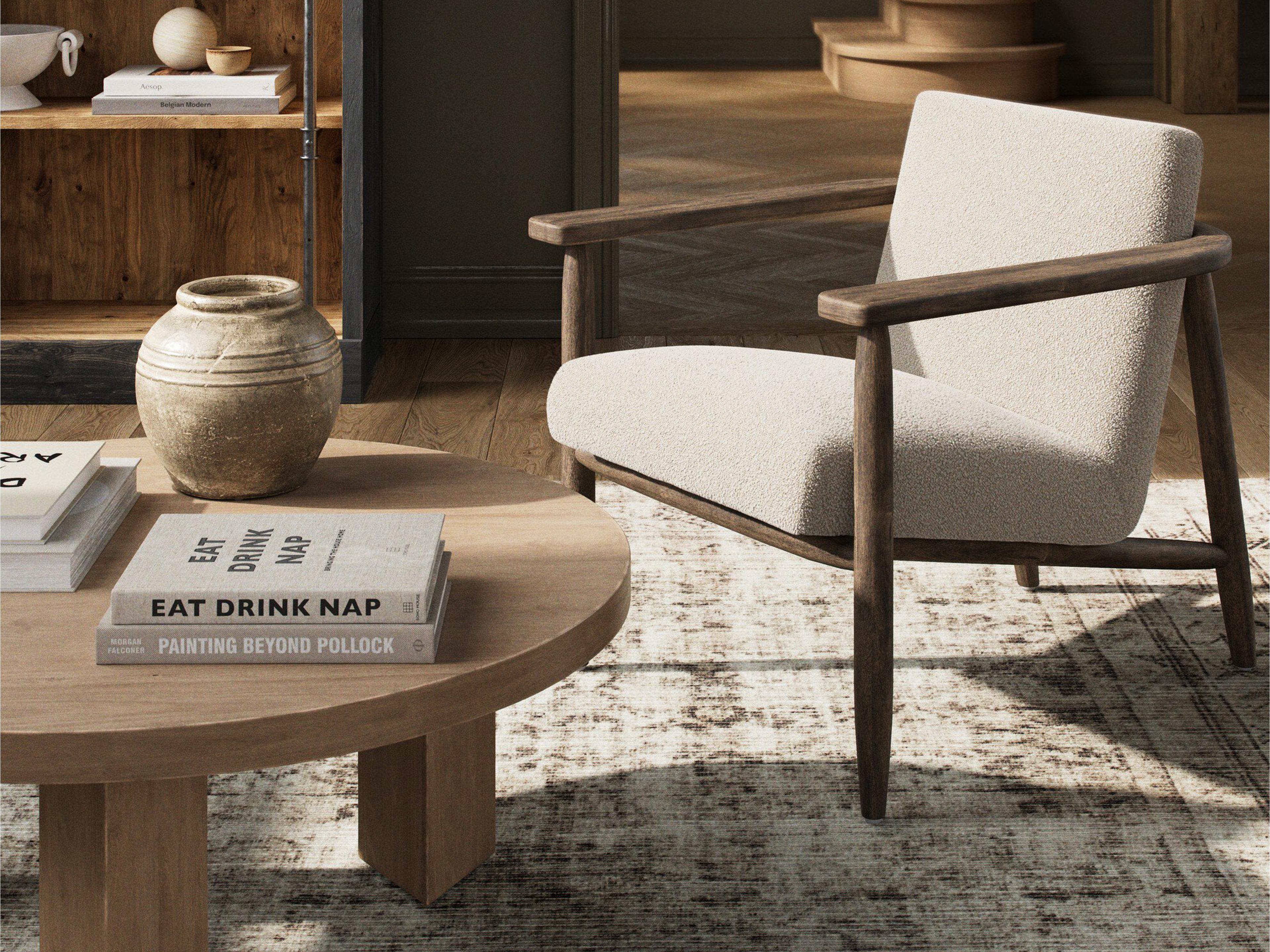 Four Hands Westgate Arnett White Fabric Accent Chair